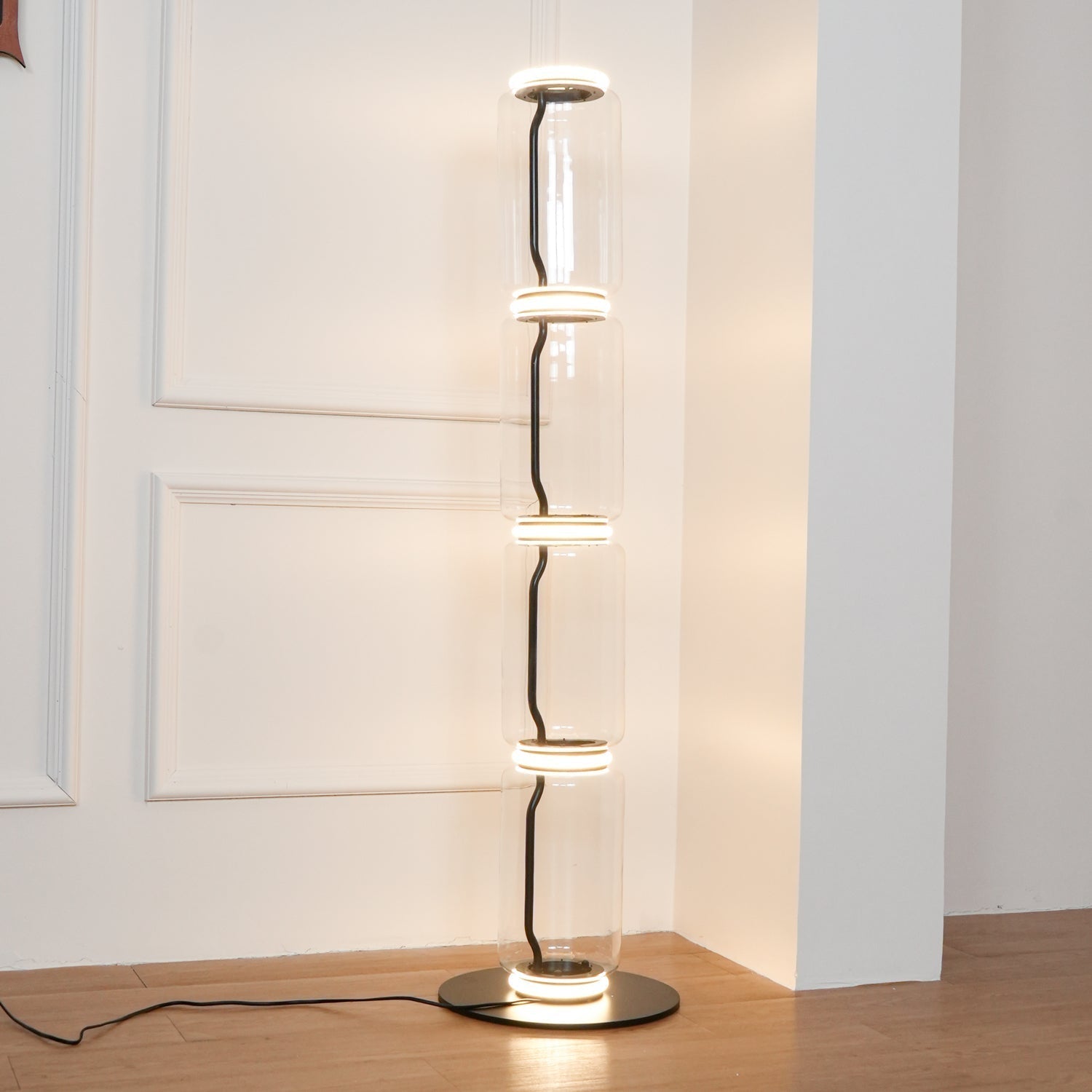 Lustra Floor Lamp Bamboo Glass - Neutral Decor