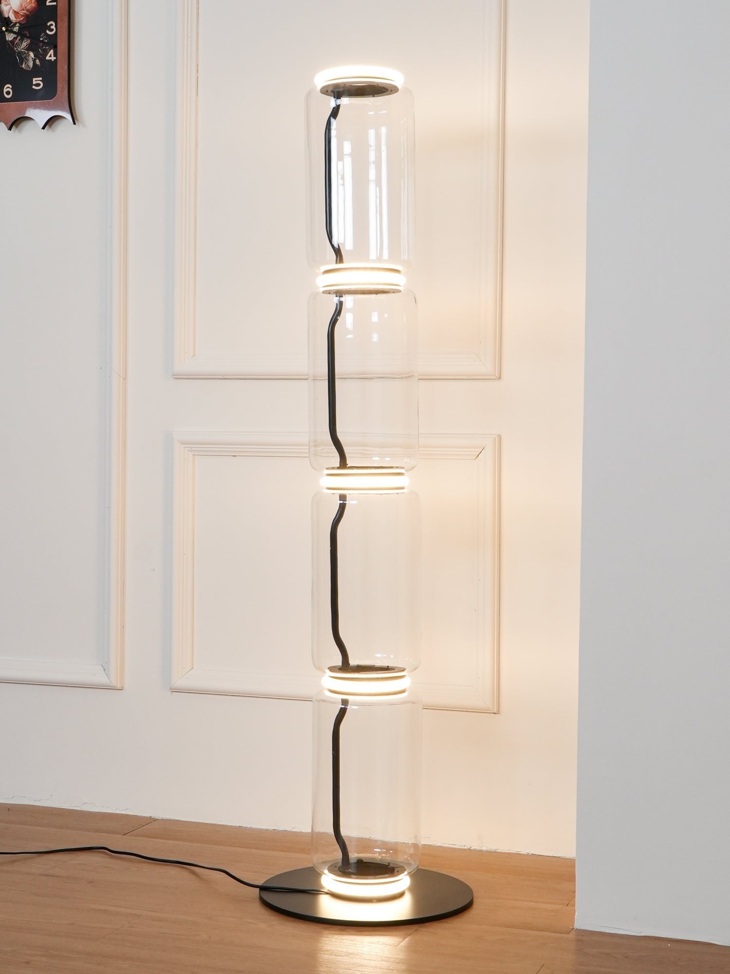 Lustra Floor Lamp Bamboo Glass - Neutral Decor