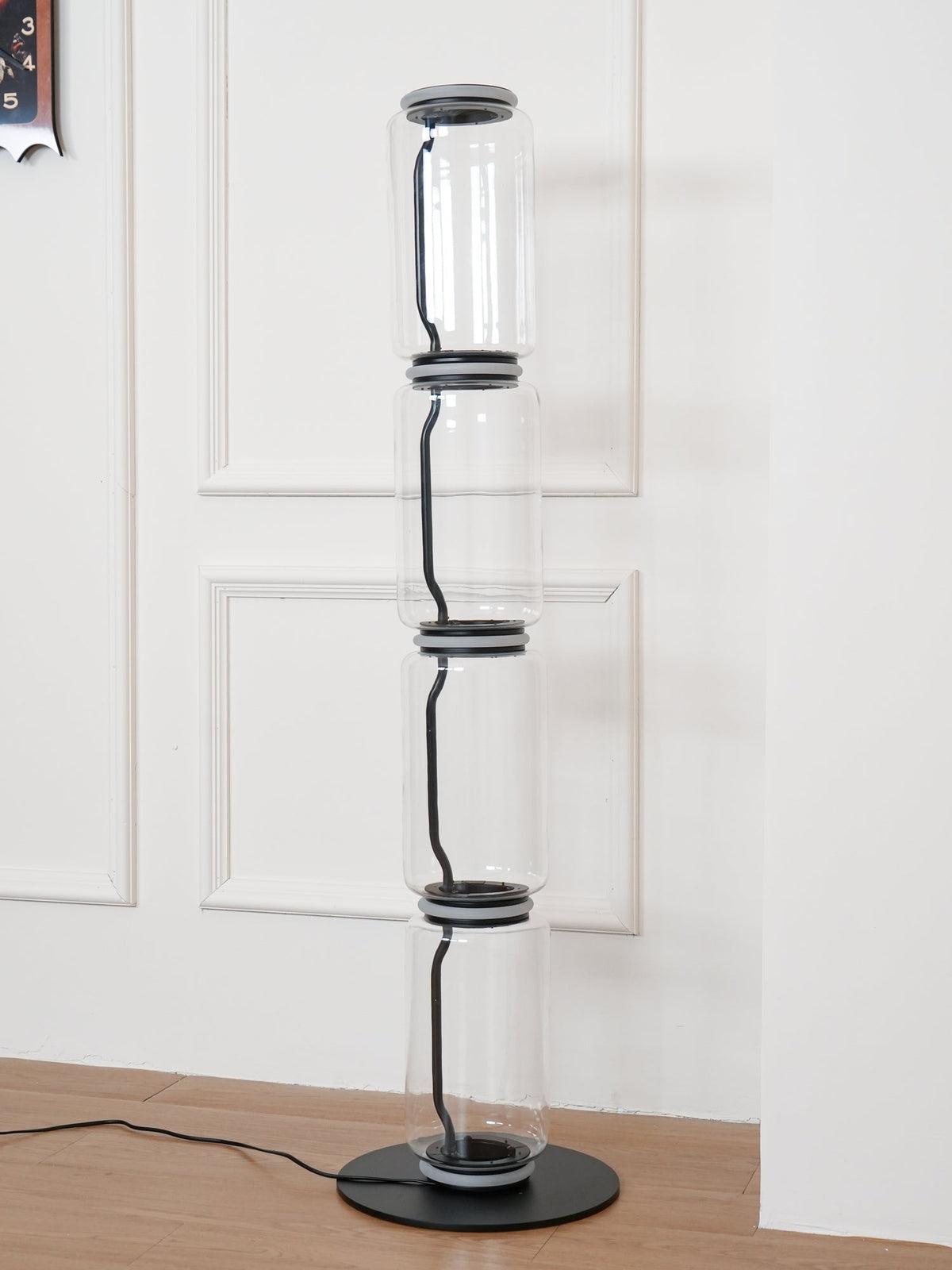 Cyrilys Floor Lamp Bamboo Glass