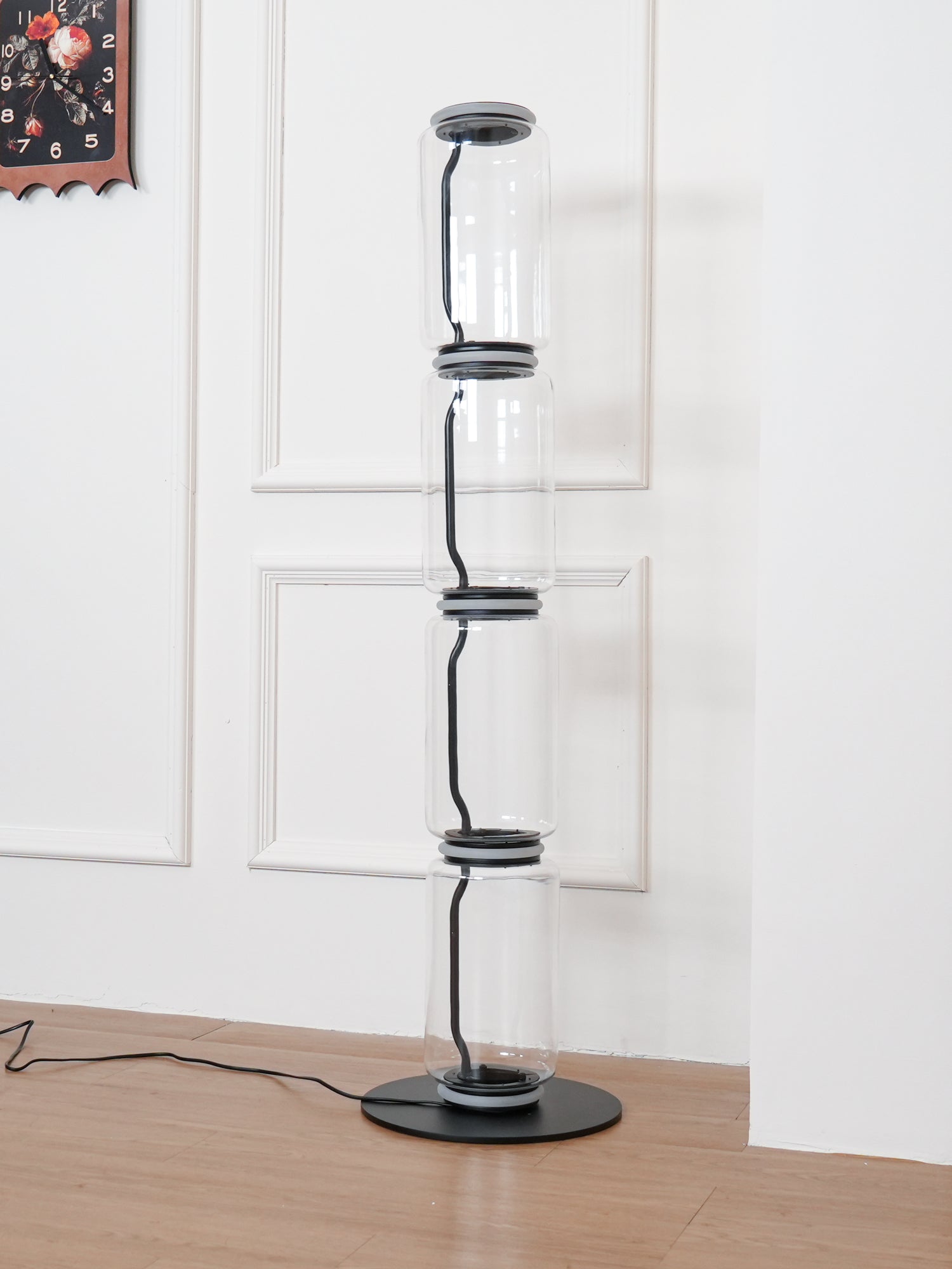Lustra Floor Lamp Bamboo Glass - Neutral Decor