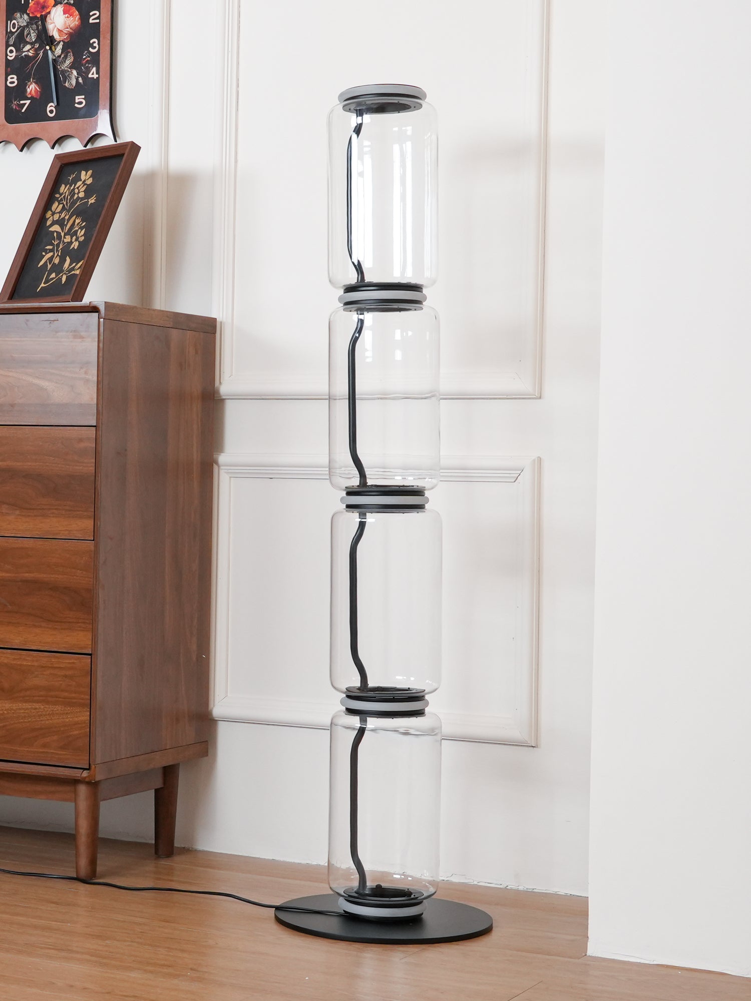 Lustra Floor Lamp Bamboo Glass - Neutral Decor