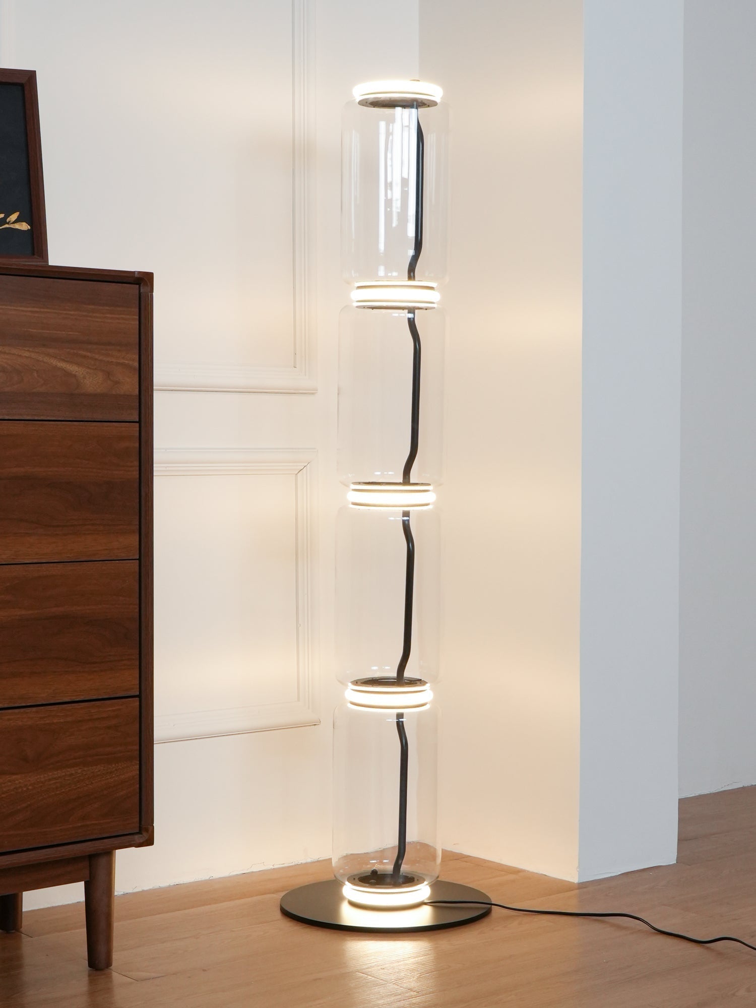 Lustra Floor Lamp Bamboo Glass - Neutral Decor
