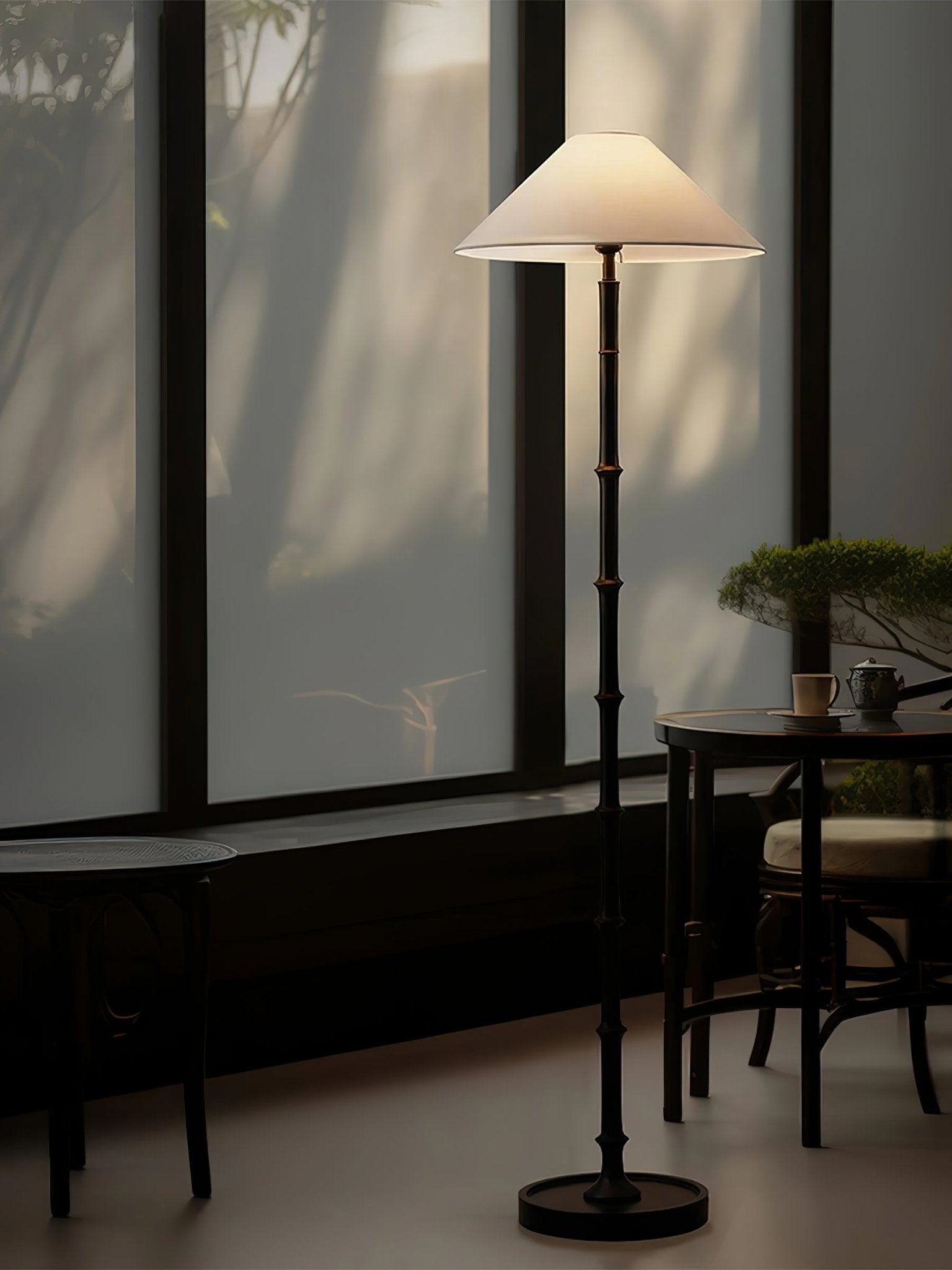 Zen Bamboo Knot Floor Lamp