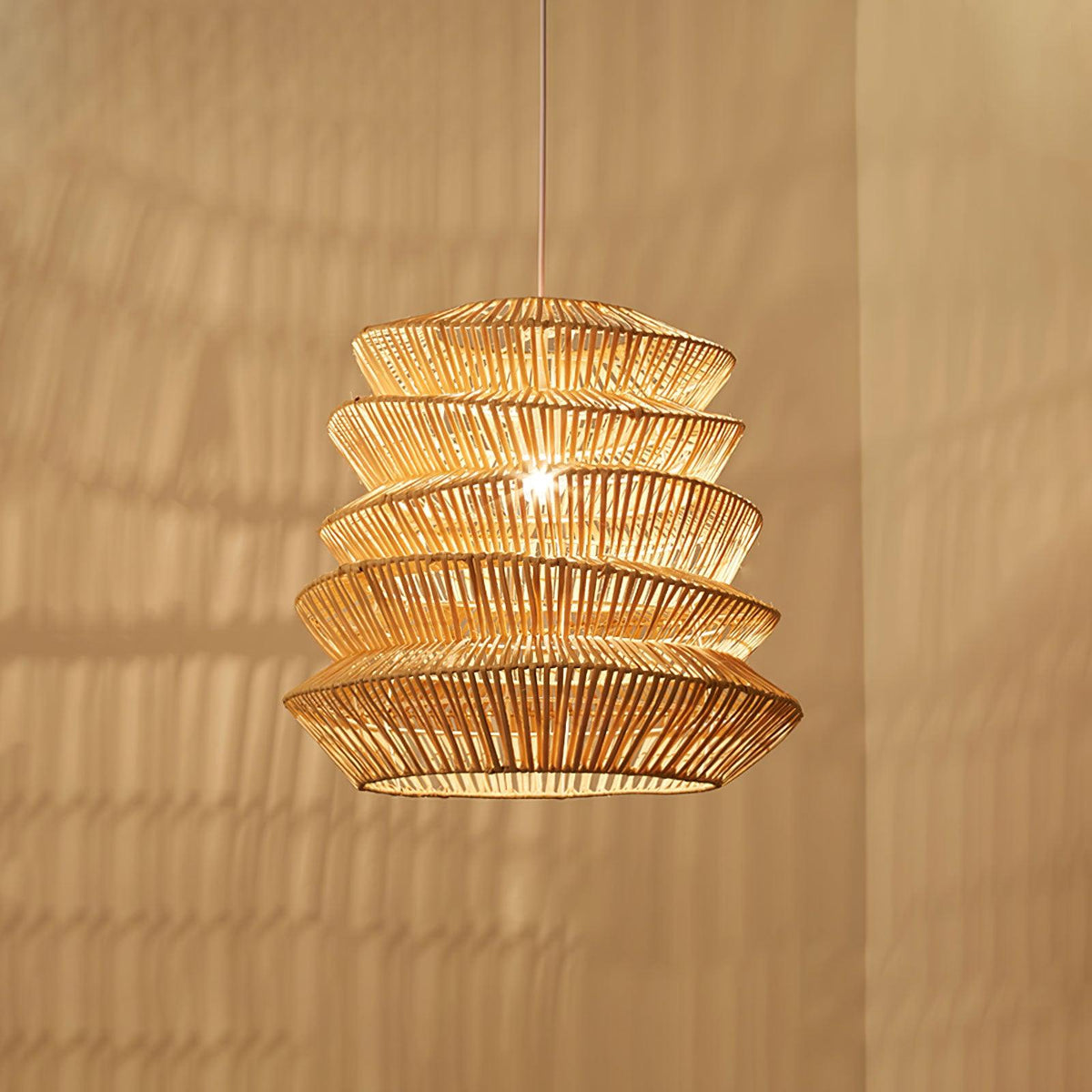 Strata Modern Bamboo Pendant Lamp