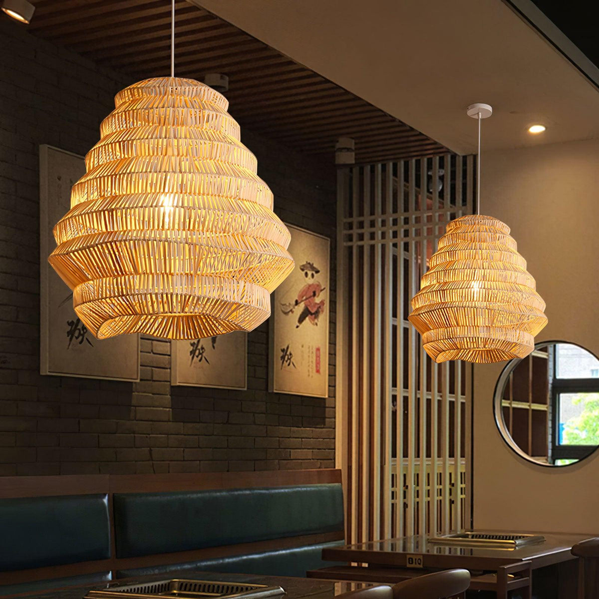 Strata Modern Bamboo Pendant Lamp