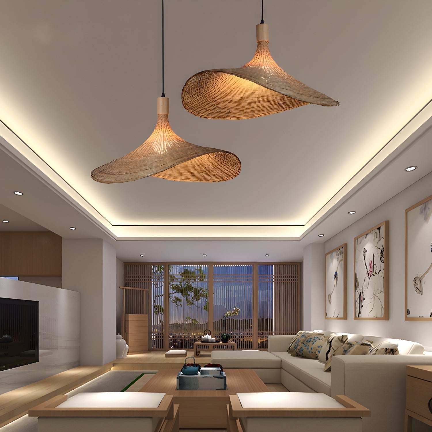 Marona Rattan Vintage Pendant Light
