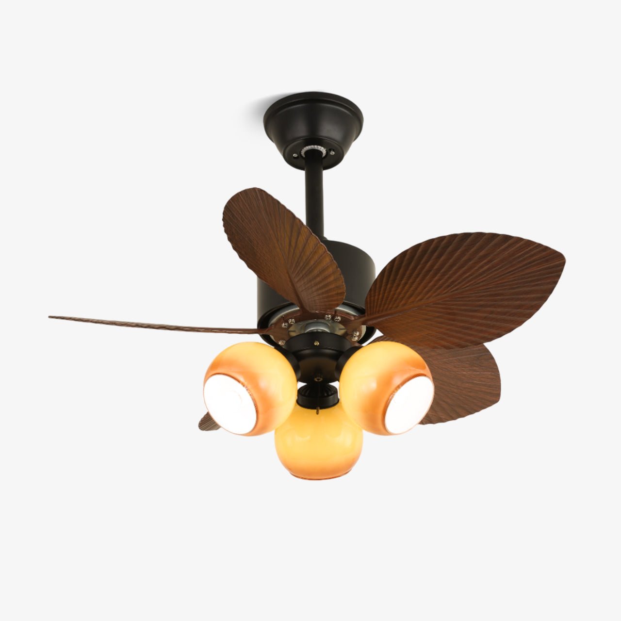 Celenina Tropical Glass Ceiling Fan Light
