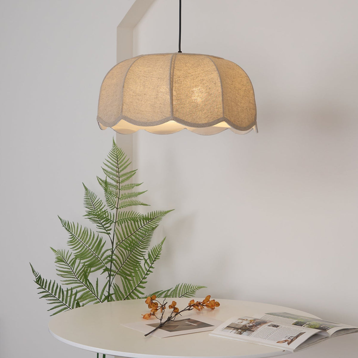 Linoaya Fabric Rustic Pendant Lamp