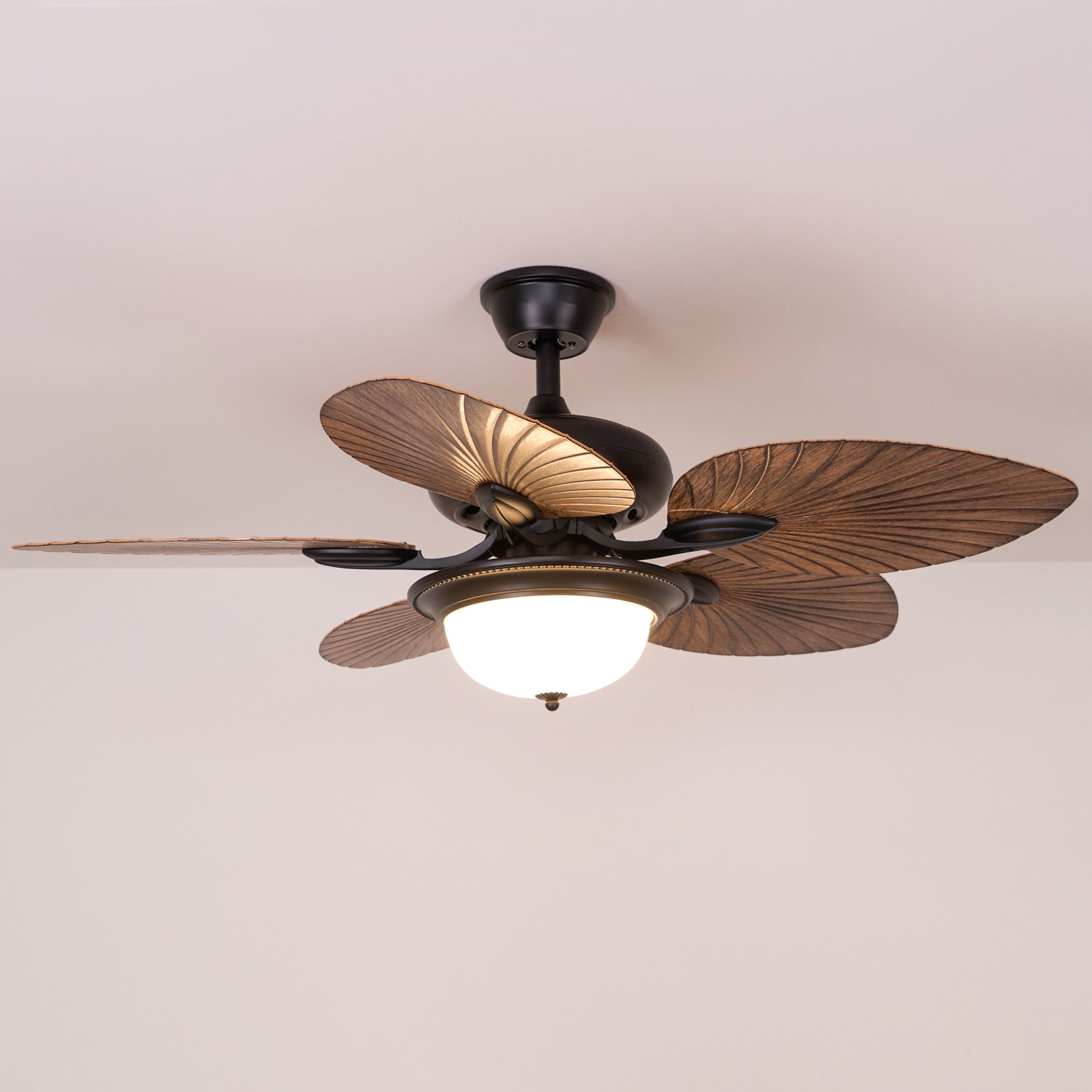 Virel Tropical Wood Ceiling Fan Light