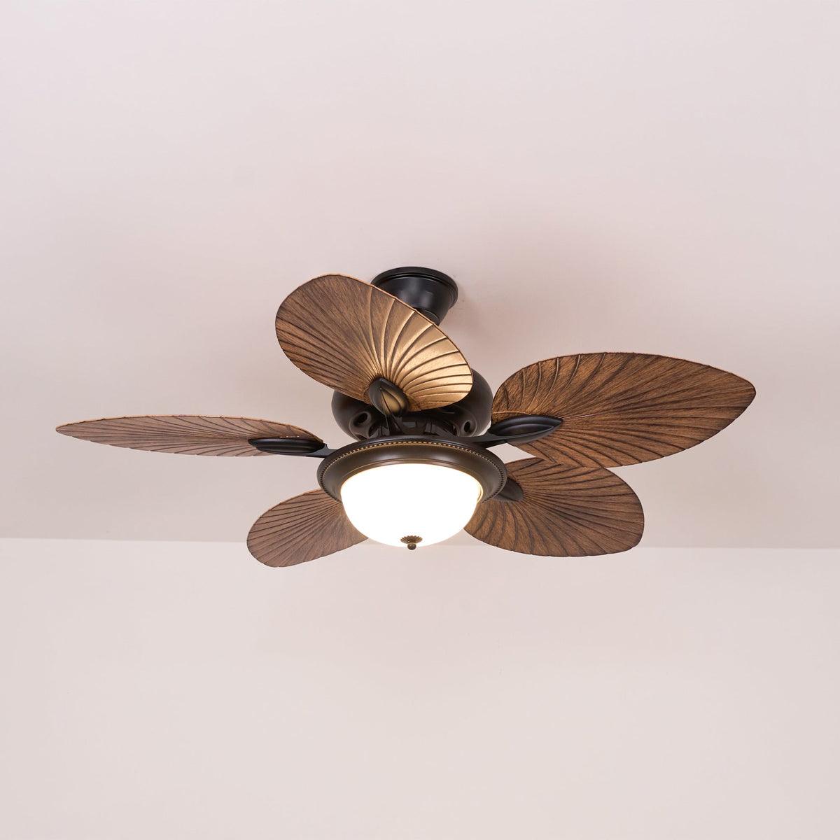 Virel Tropical Wood Ceiling Fan Light