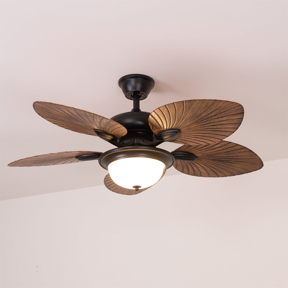 Virel Tropical Wood Ceiling Fan Light