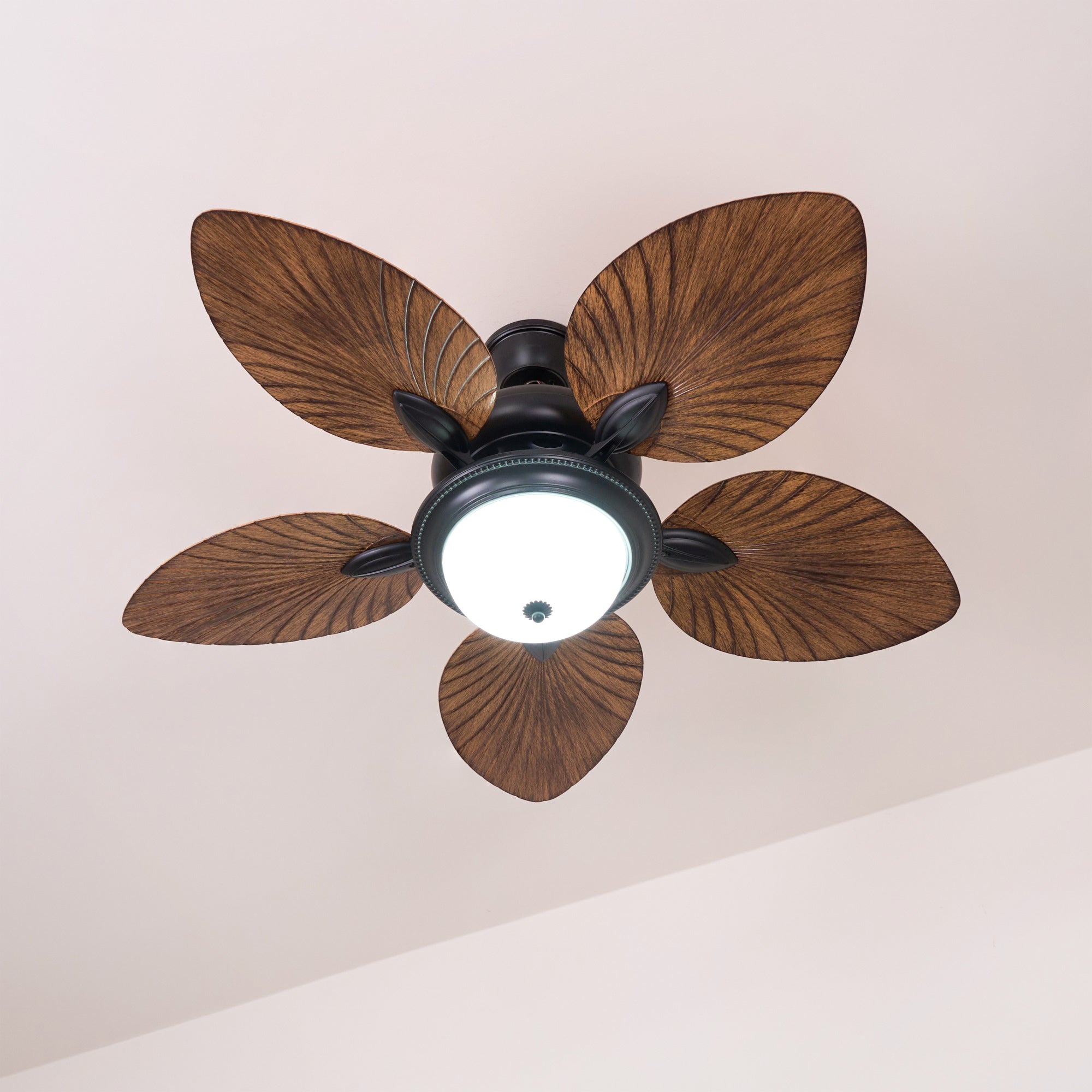 Alora Tropical Wood Ceiling Fan Light - Neutral Decor