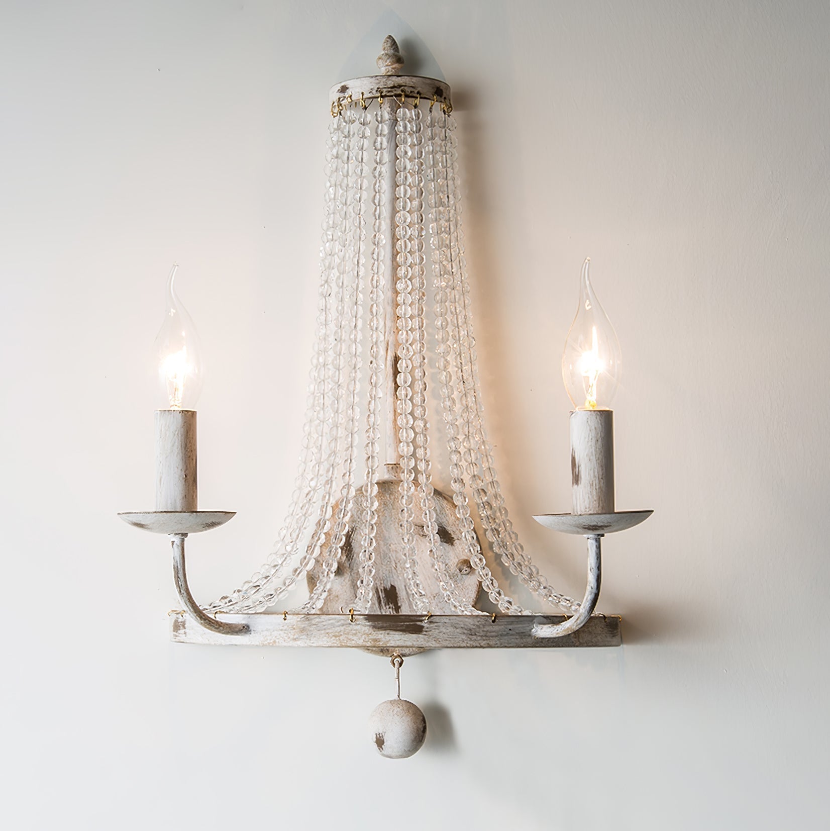Arvela Vintage Industrial Crystal Wall Lamp