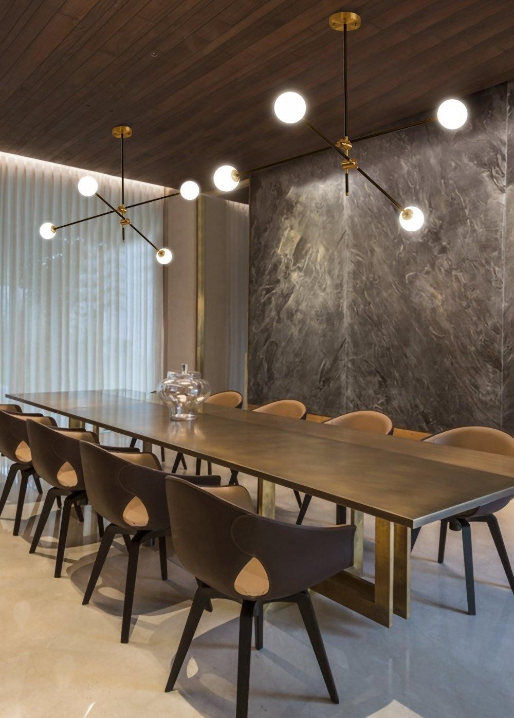 Celirissa Chandelier SI Brass Glass Globe