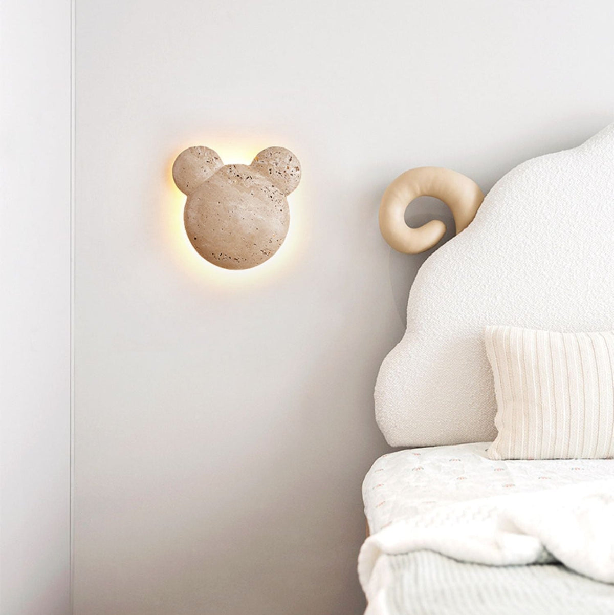 Tavi Yellow Travertine Bearstone Wall Lamp
