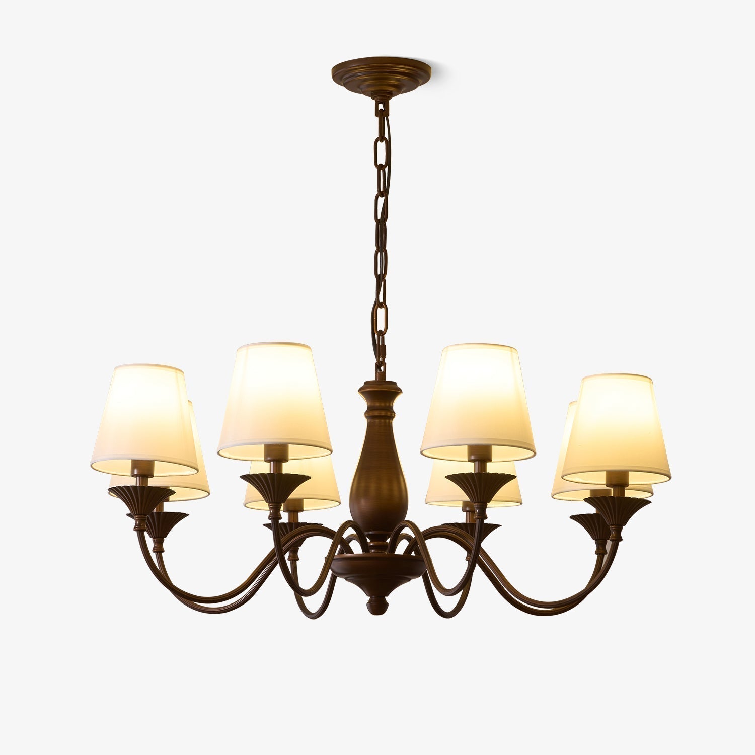 Ulenis Chandelier Fabric Shade Vintage
