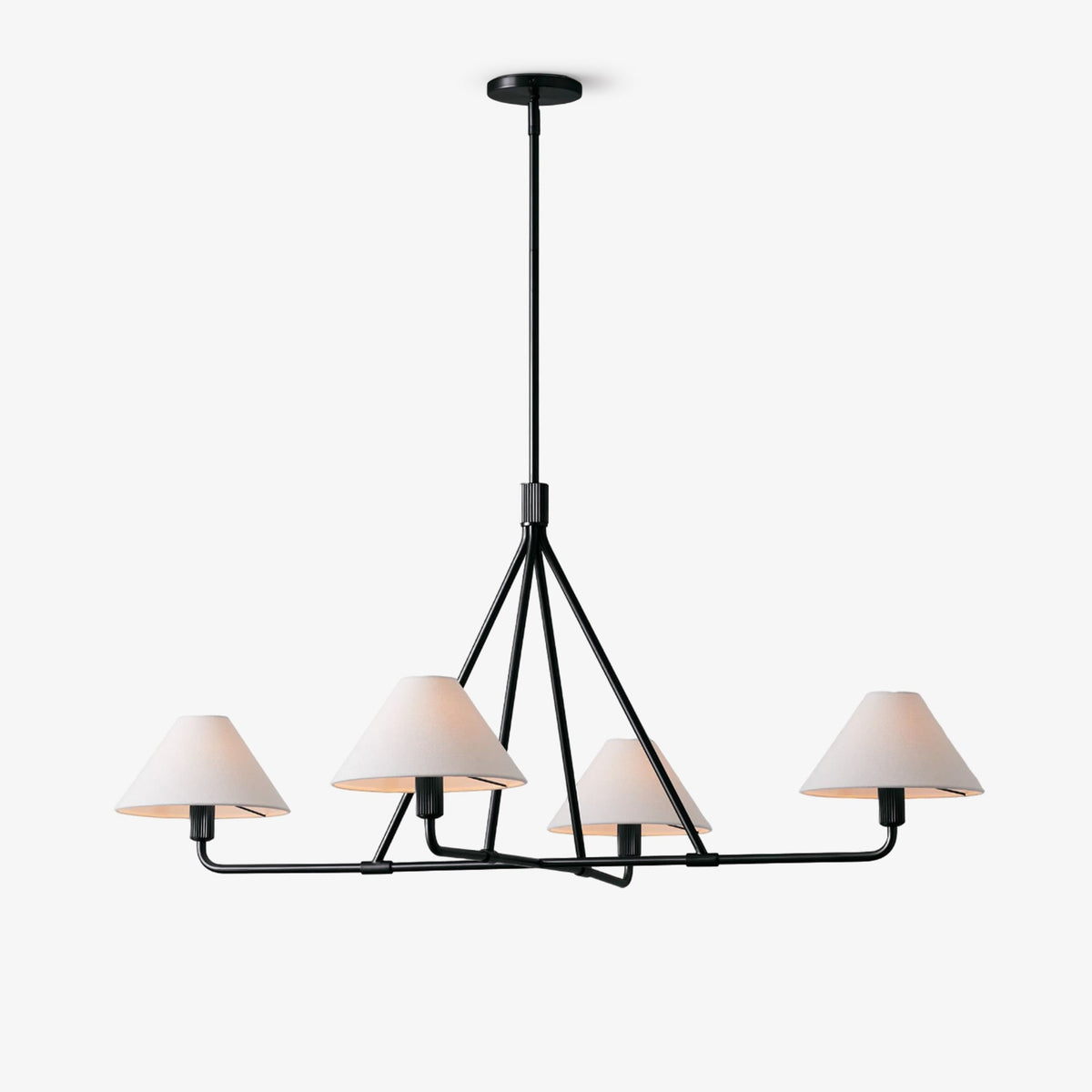 Vase Chandelier Cone Shade Minimalist