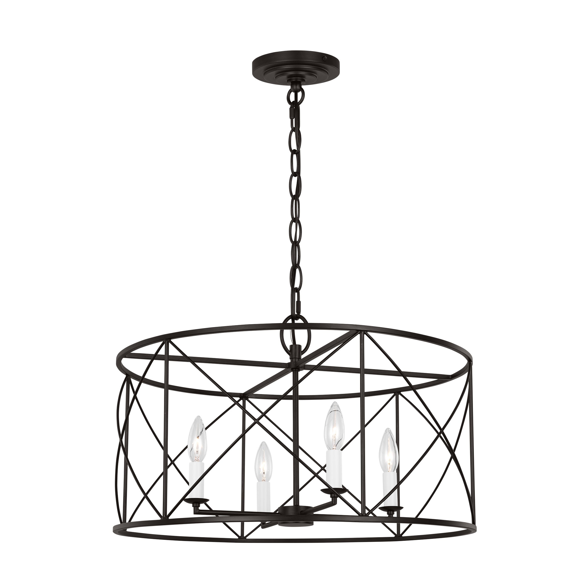 Waegnuvyu Modern Minimalist Vintage Industrial Metal Lantern Chandelier