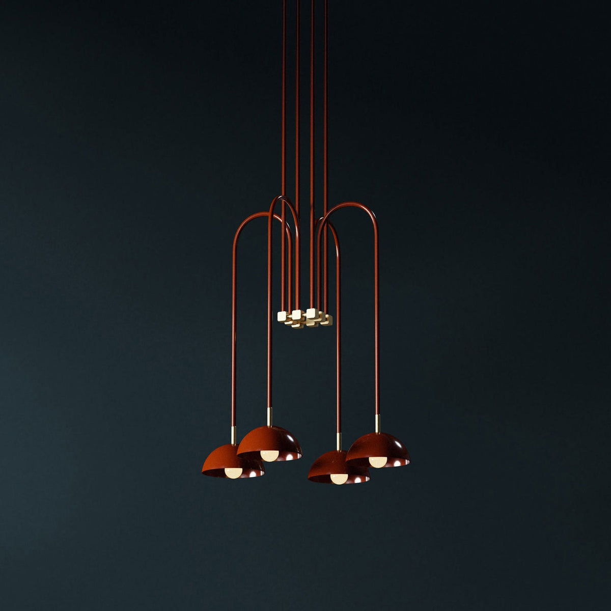 Blikuvyh Vintage Industrial Atelier Brass Chandelier