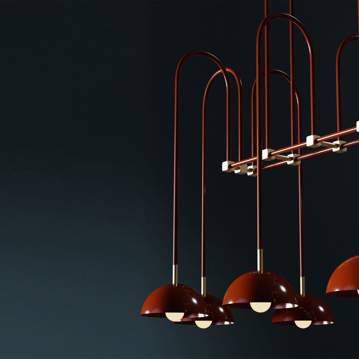 Blikuvyh Vintage Industrial Atelier Brass Chandelier