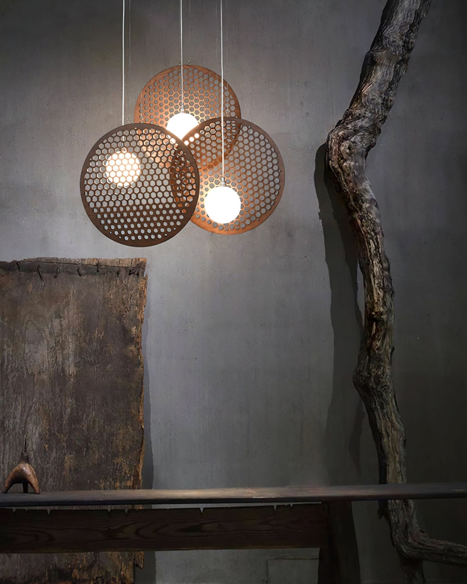 Elvenine Chandelier Wooden Plate