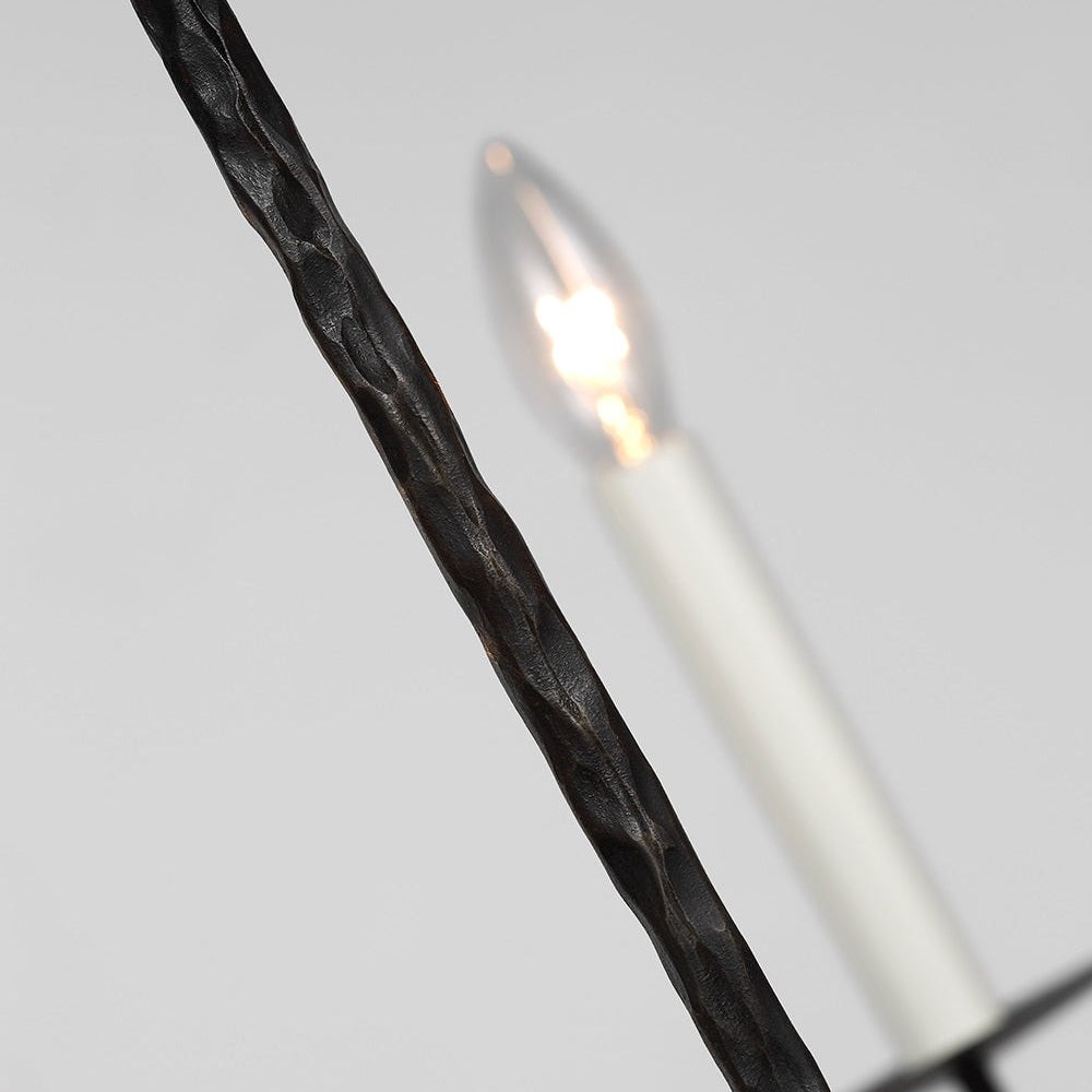 Caeluvyh Vintage Industrial Black Chandelier - Neutral Decor