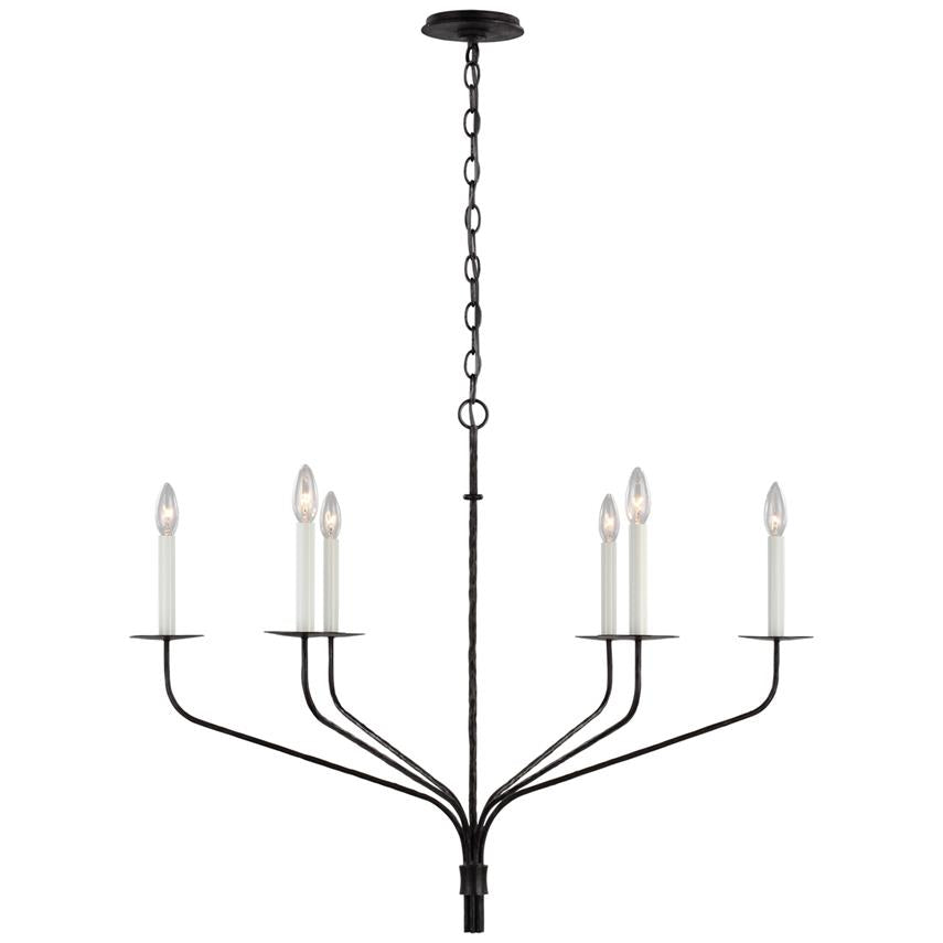 Caeluvyh Vintage Industrial Black Chandelier - Neutral Decor