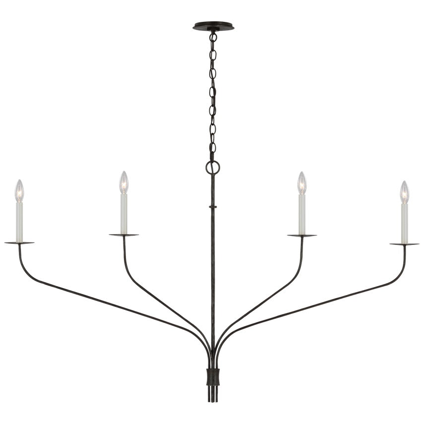 Caeluvyh Vintage Industrial Black Chandelier - Neutral Decor