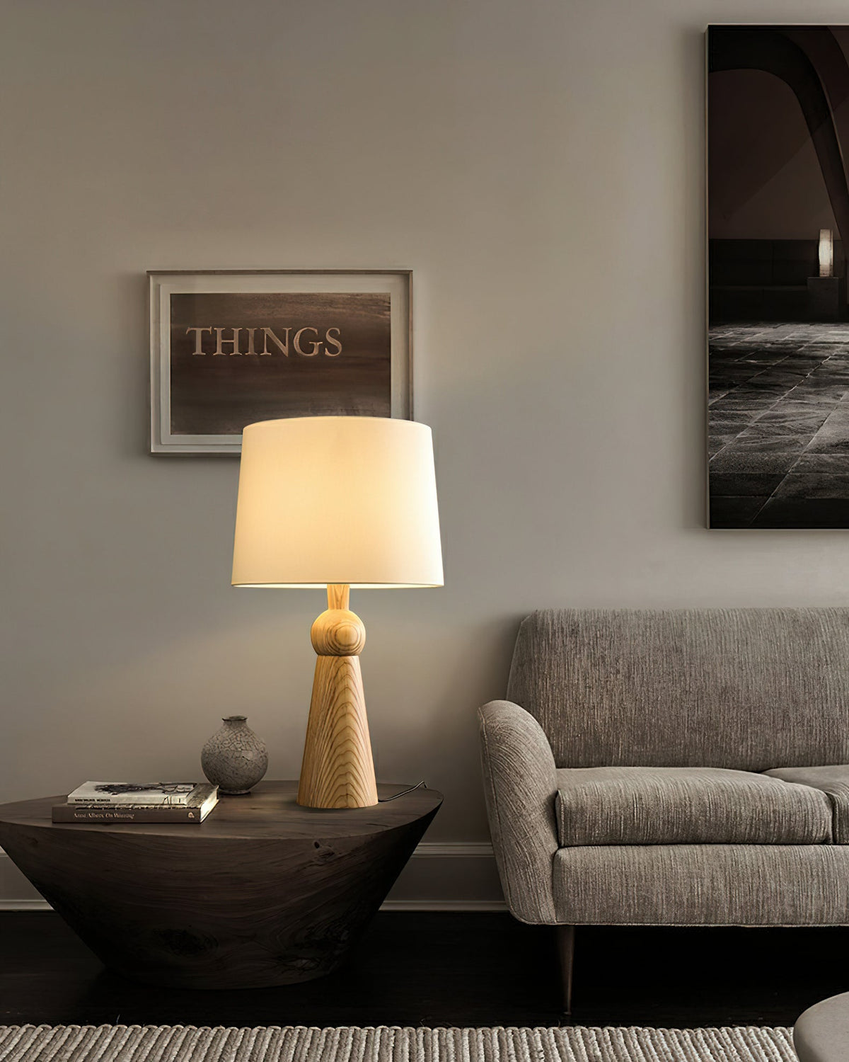Lioria Wood Fabric Table Lamp