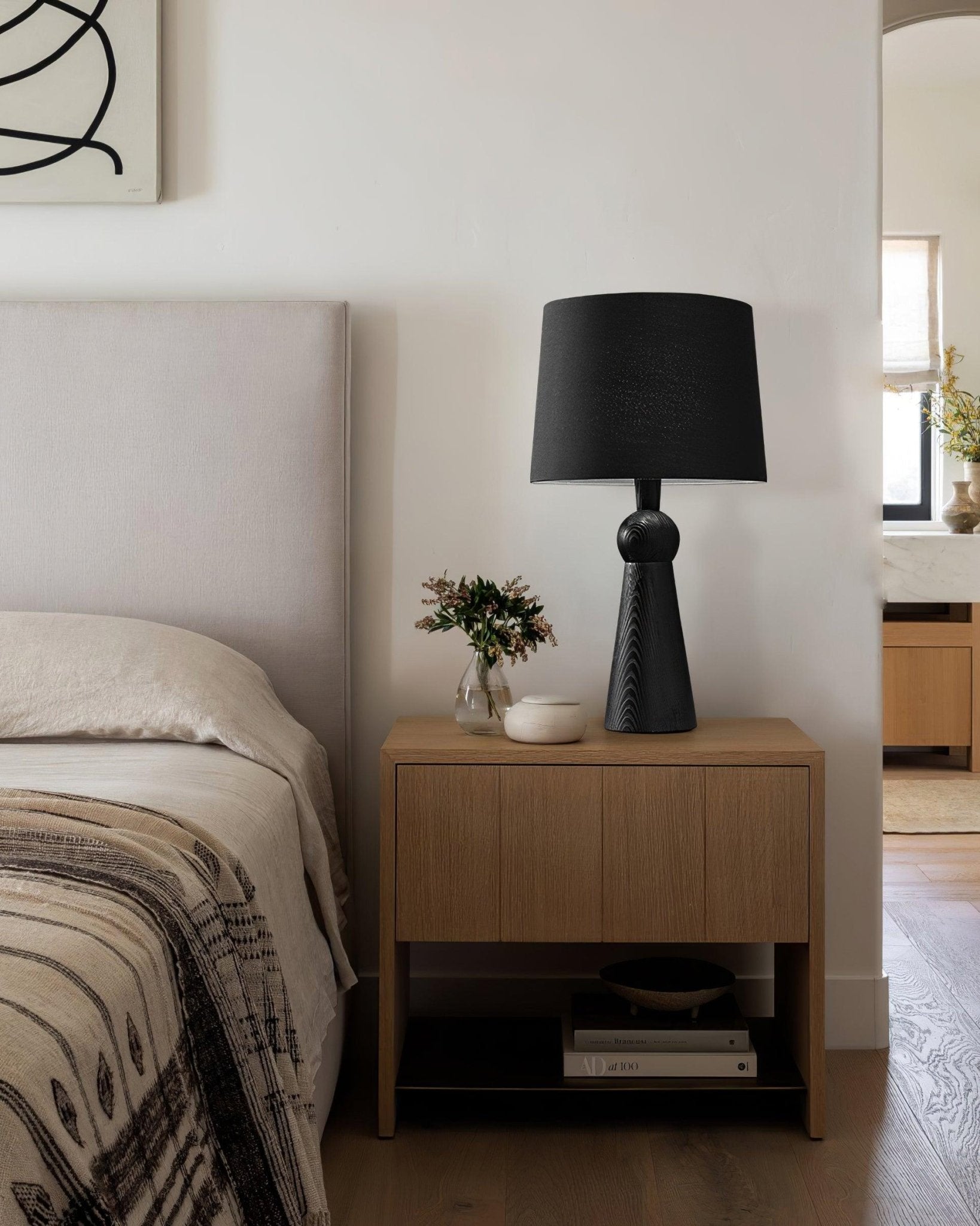 Lioria Wood Fabric Table Lamp