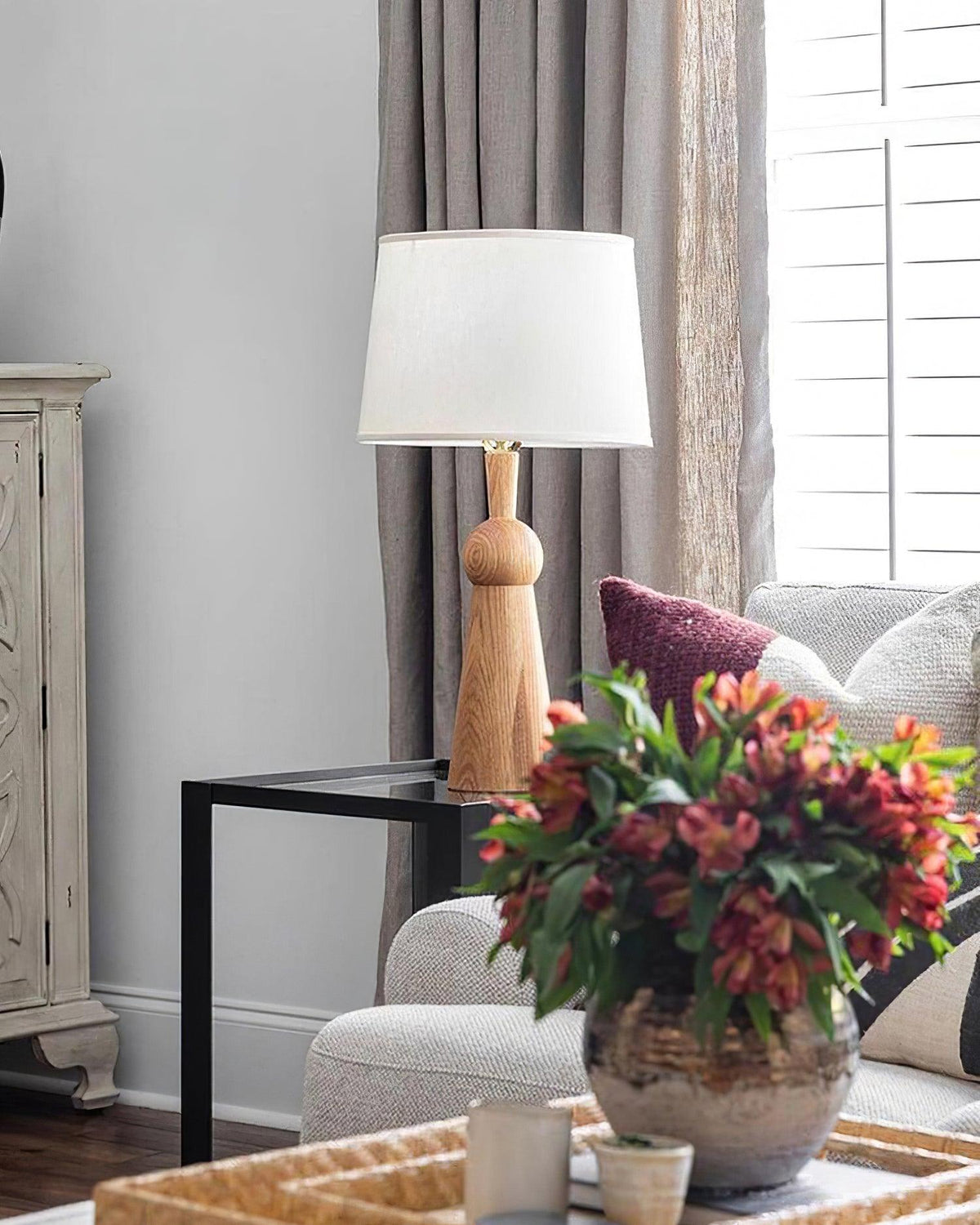 Lioria Wood Fabric Table Lamp