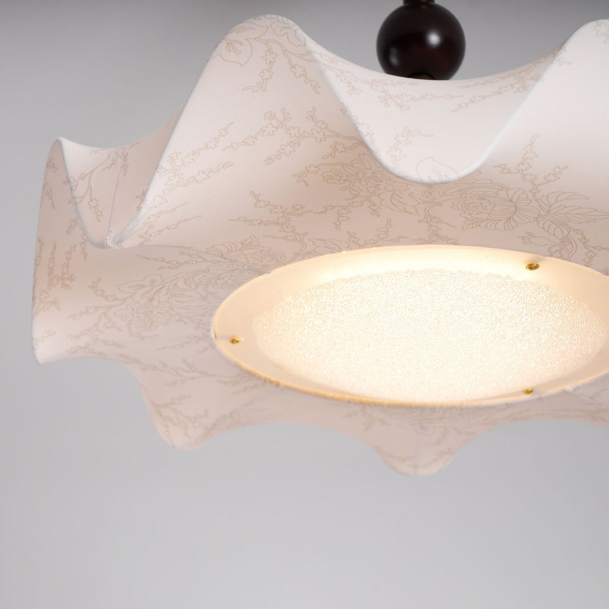 Avlorus Traditional Premium Elegance Wood Fabric Ceiling Light