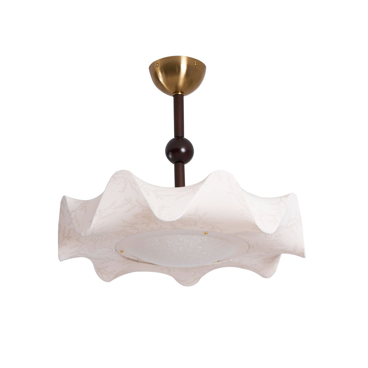 Avlorus Traditional Premium Elegance Wood Fabric Ceiling Light