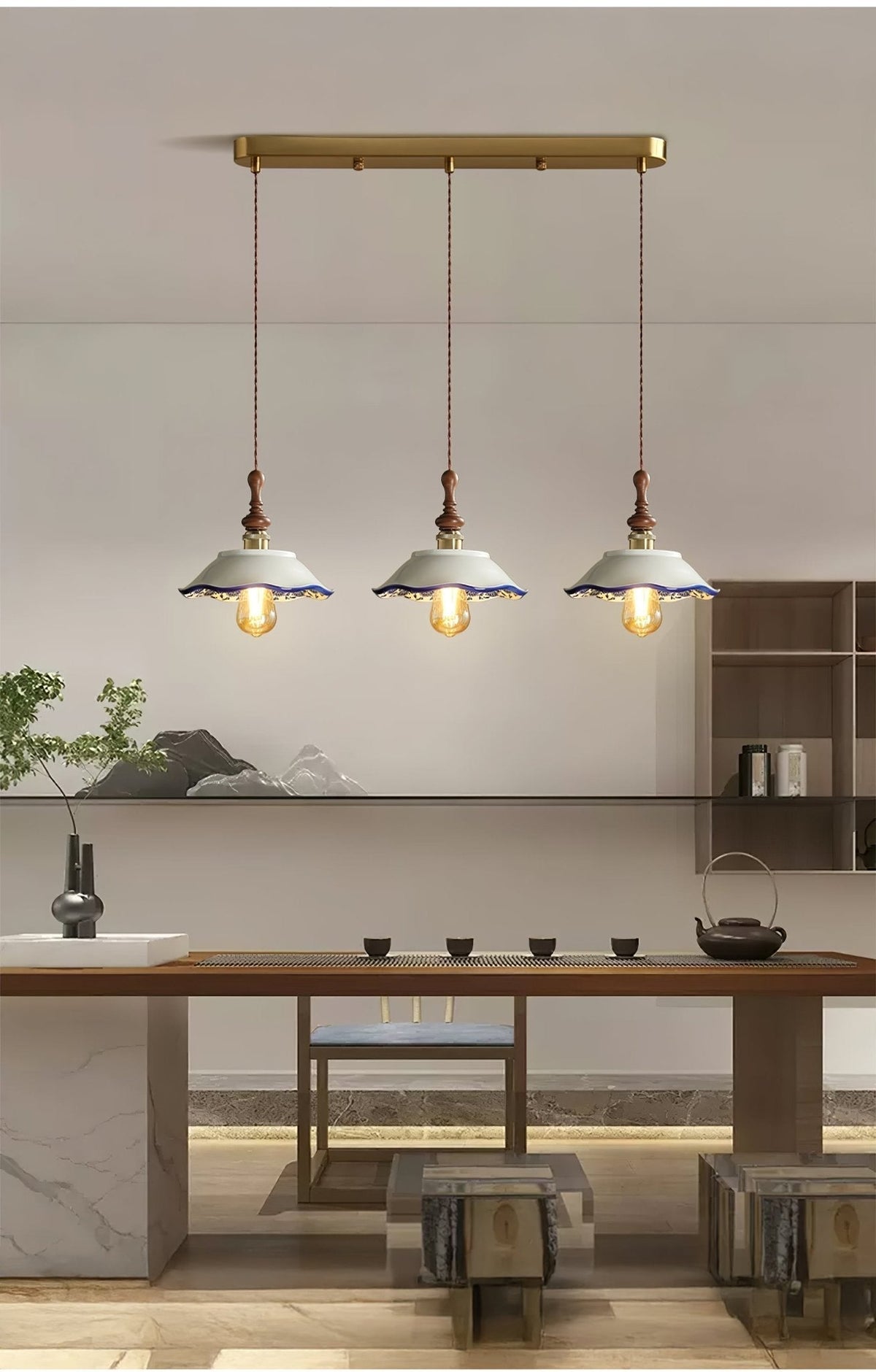 Ciraeor Delft Ceramic Pendant Light
