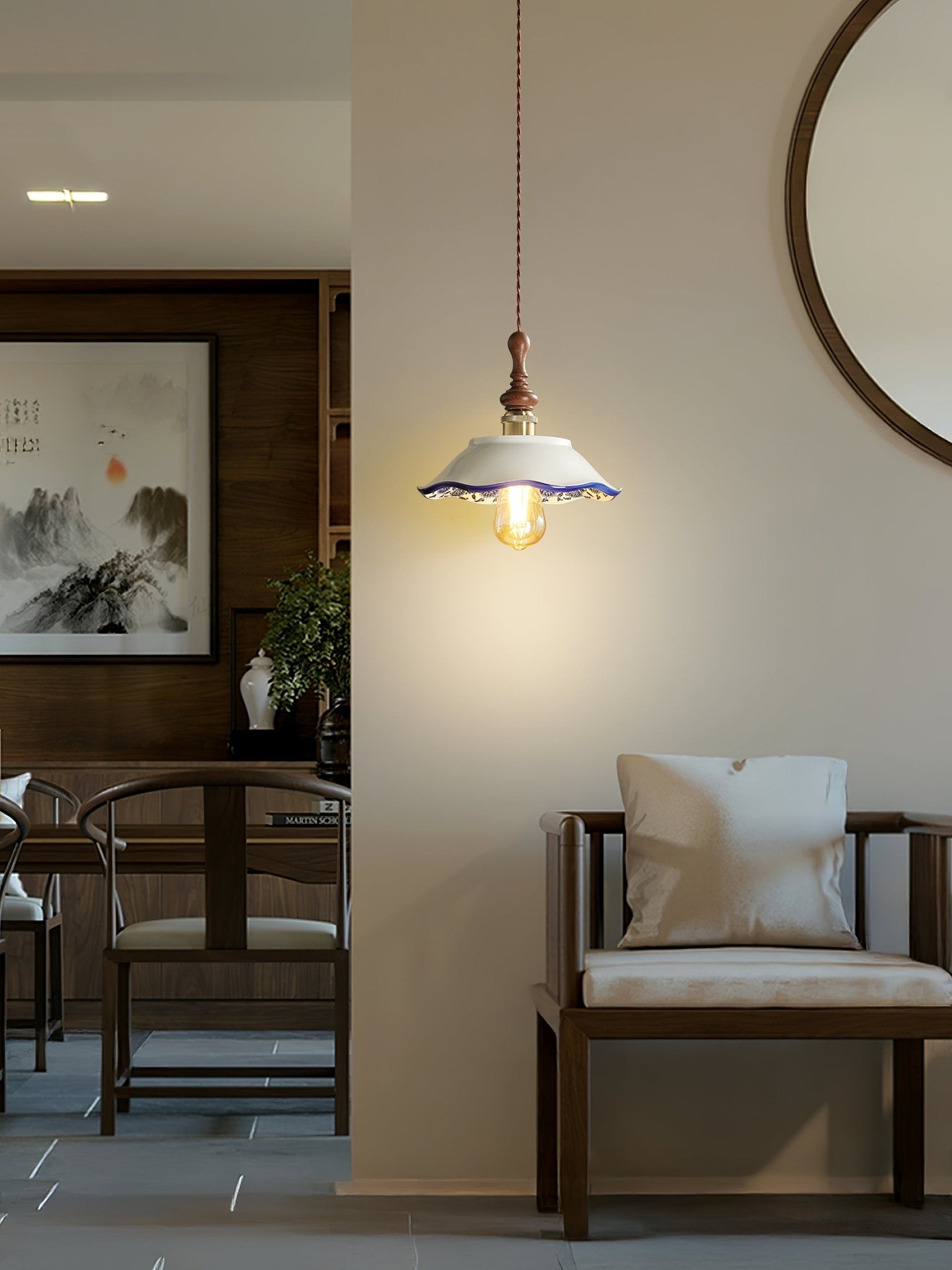 Ciraeor Delft Ceramic Pendant Light