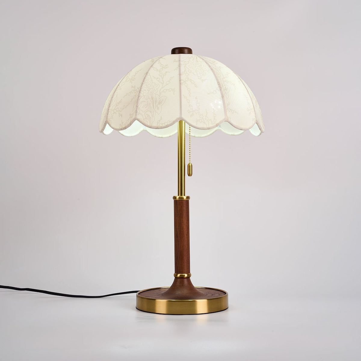 Axiain Wood Fabric Table Lamp