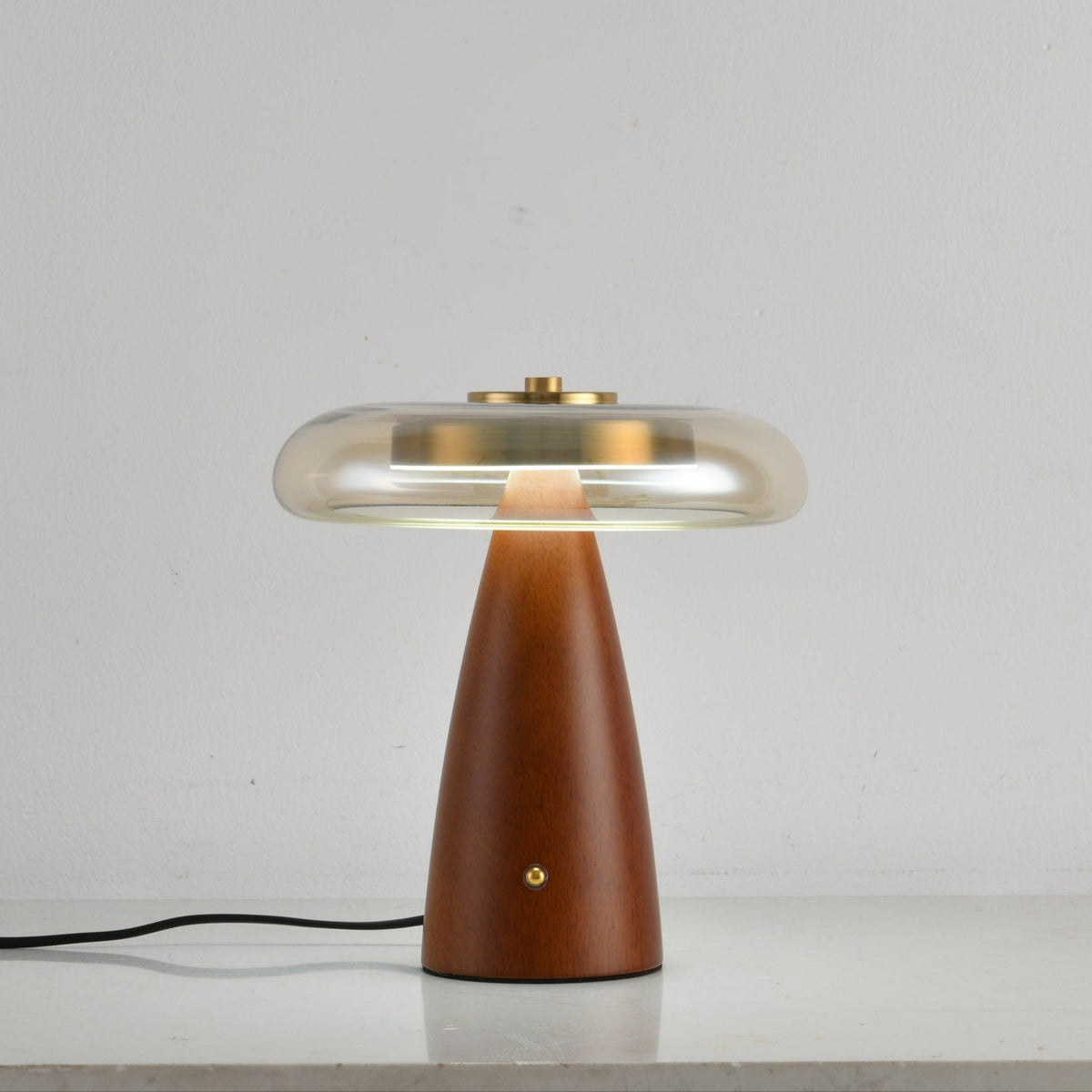 Mushroom Retro Glass Table Lamp