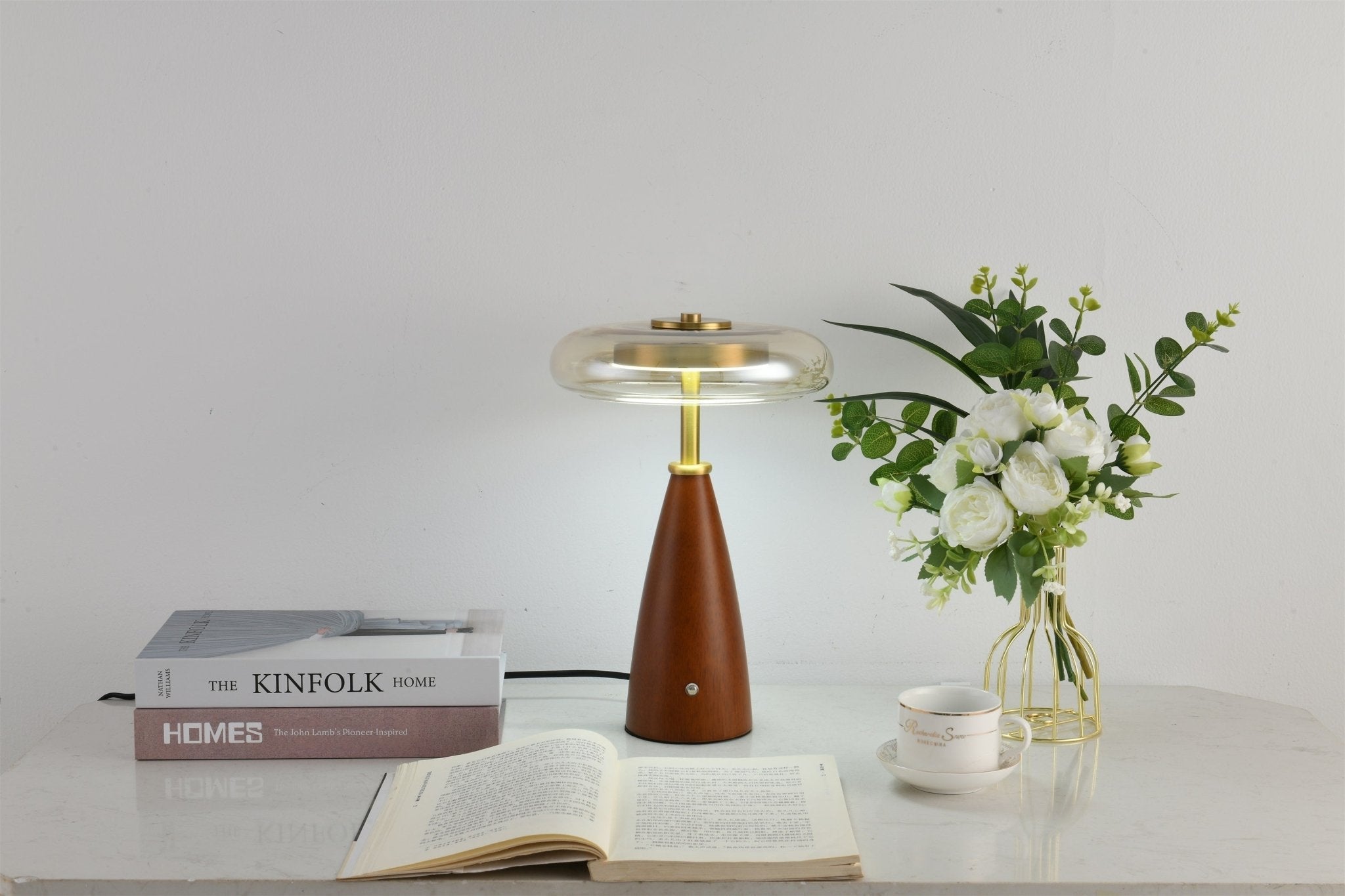 Mushroom Retro Glass Table Lamp