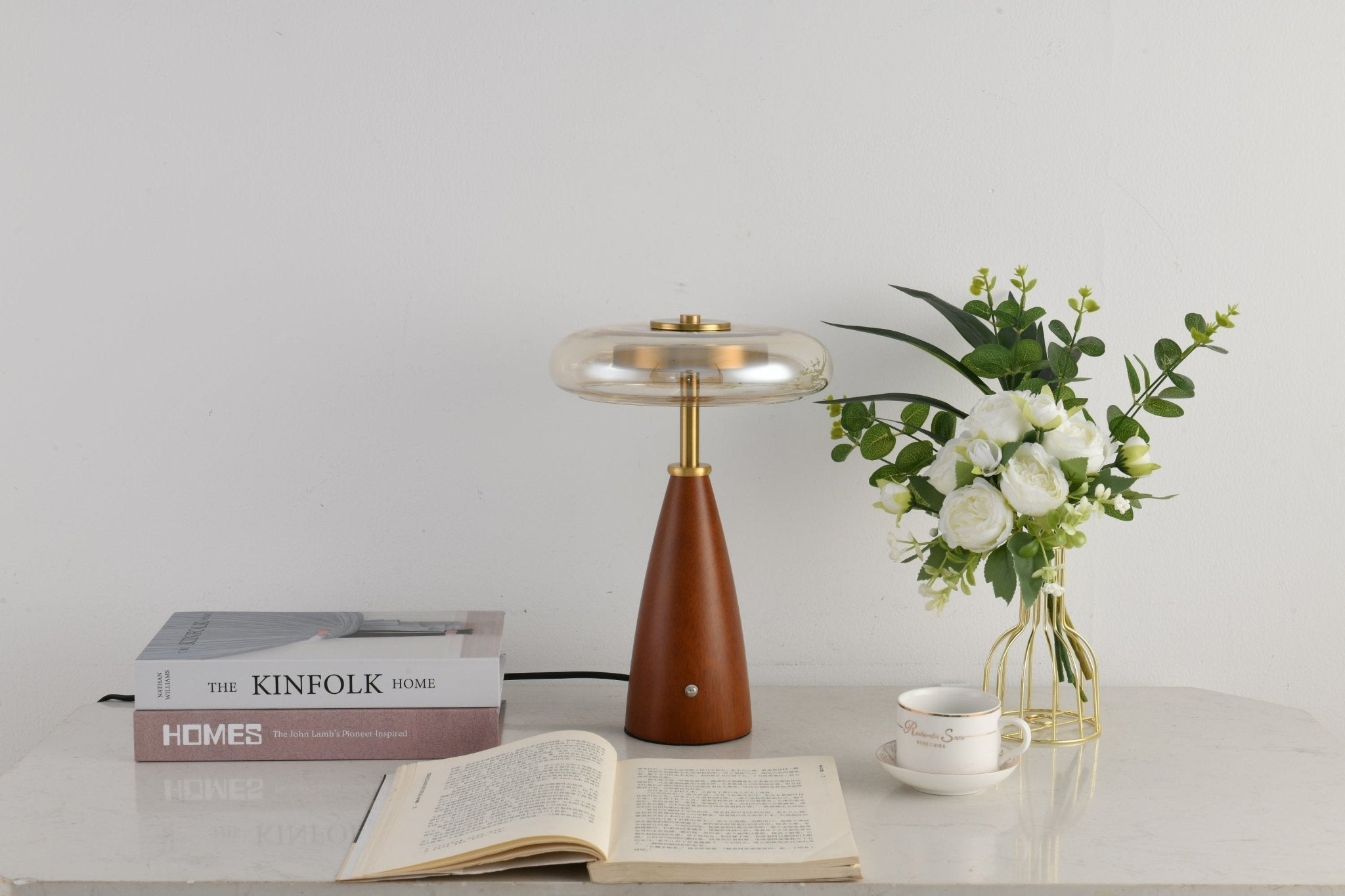 Mushroom Retro Glass Table Lamp
