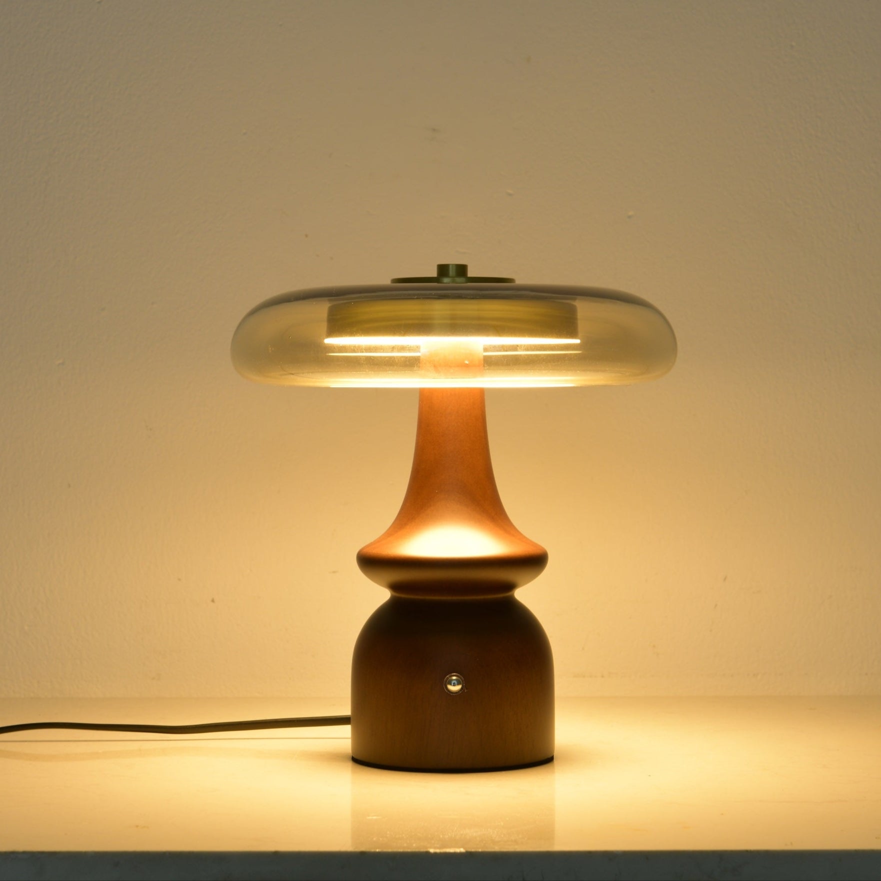 Mushroom Retro Glass Table Lamp