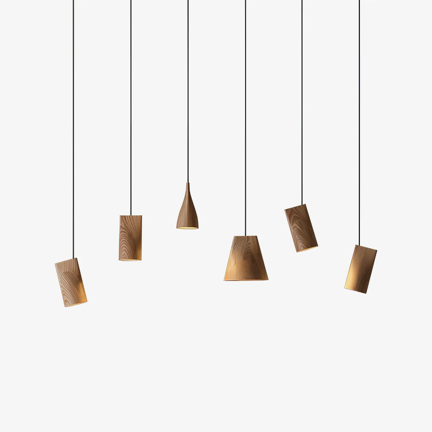 Ivarara Asymmetrical Wood Pendant Light