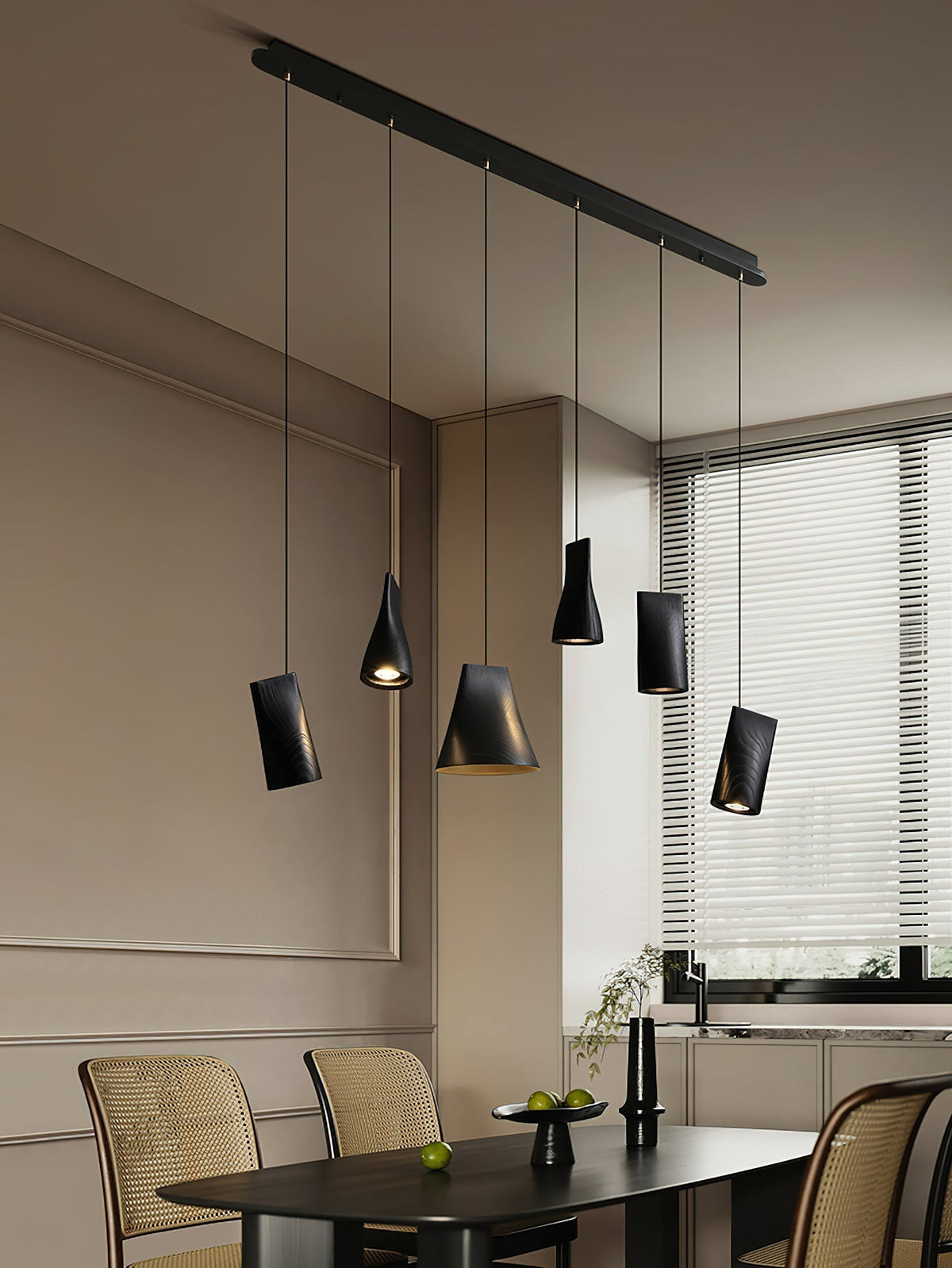 Ivarara Asymmetrical Wood Pendant Light