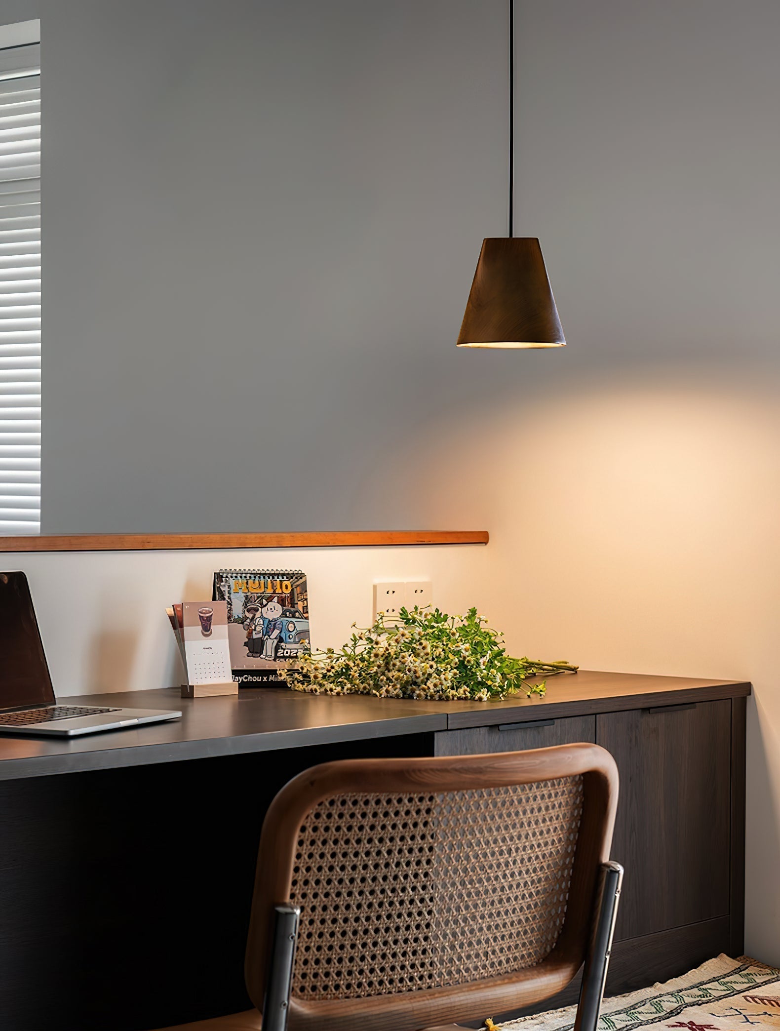 Ivarara Asymmetrical Wood Pendant Light