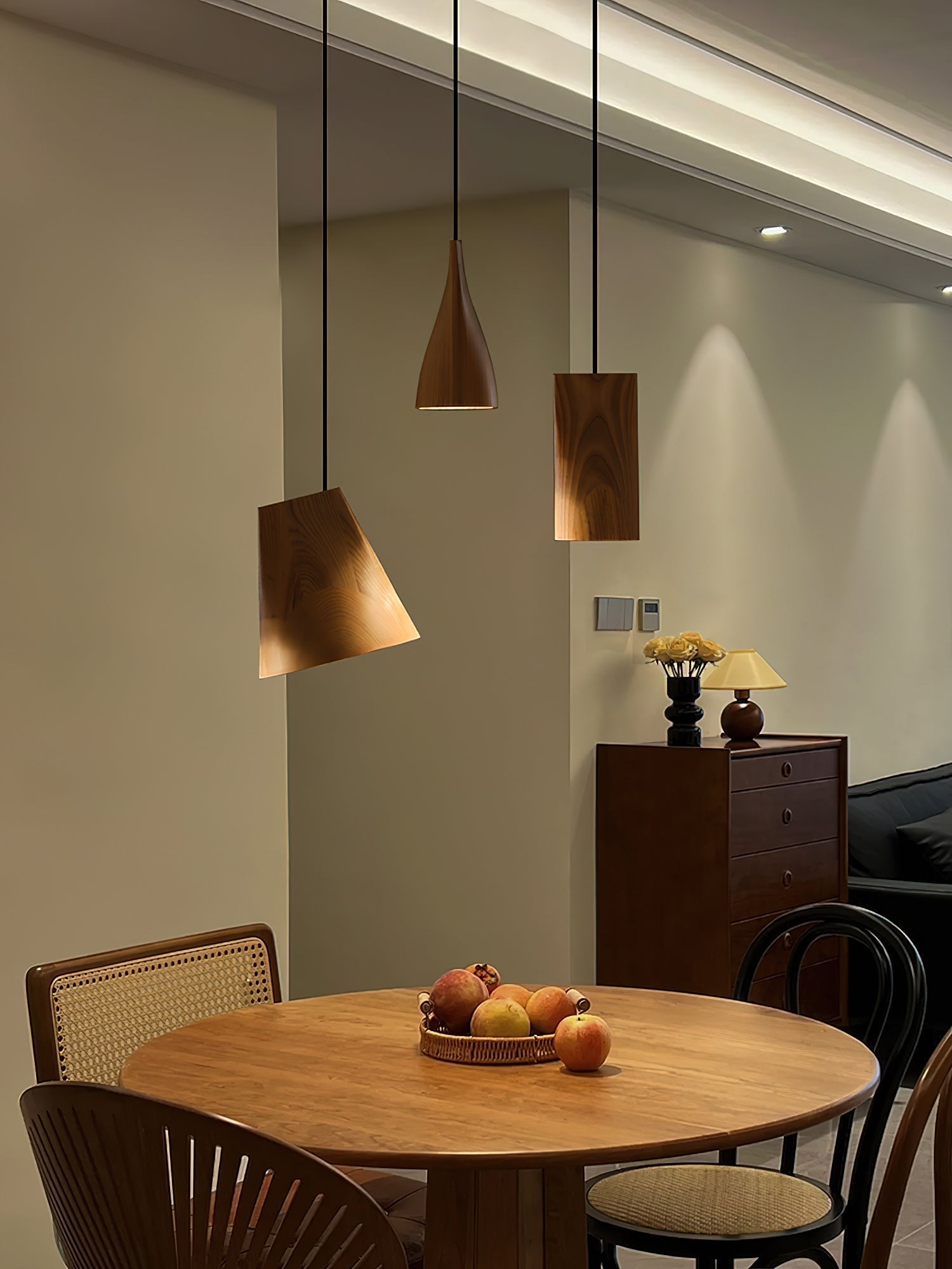 Ivarara Asymmetrical Wood Pendant Light