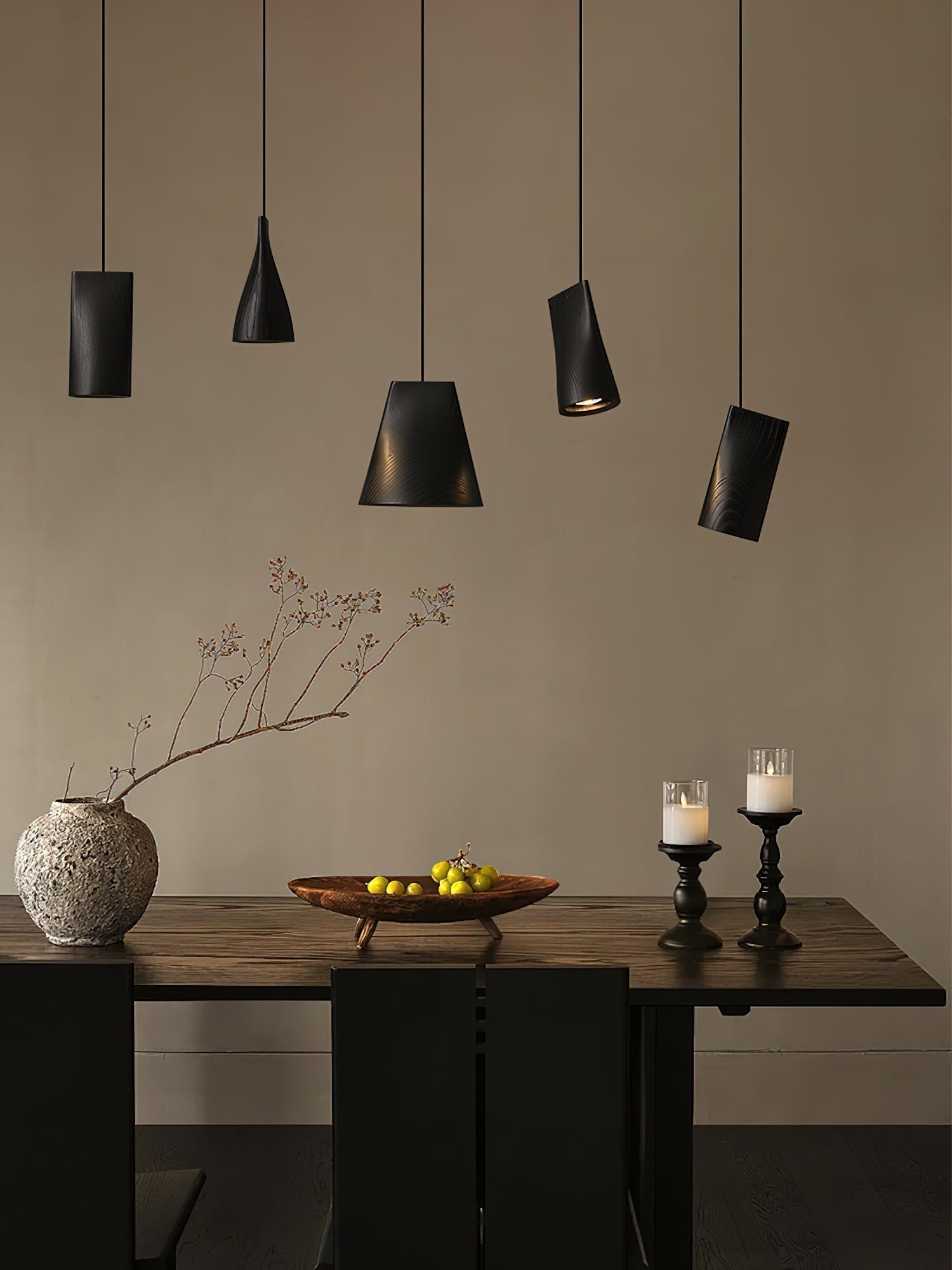 Ivarara Asymmetrical Wood Pendant Light