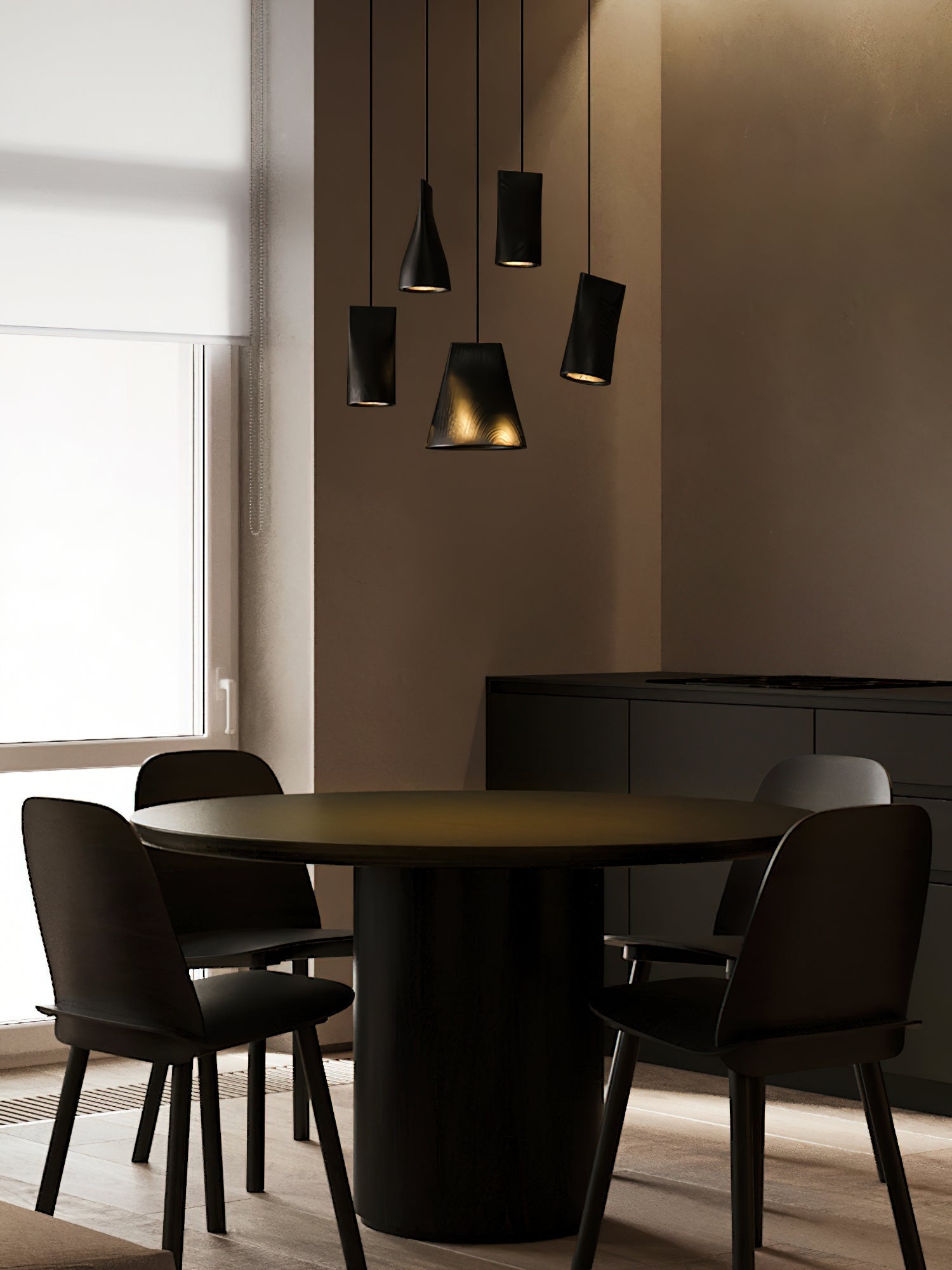 Ivarara Asymmetrical Wood Pendant Light