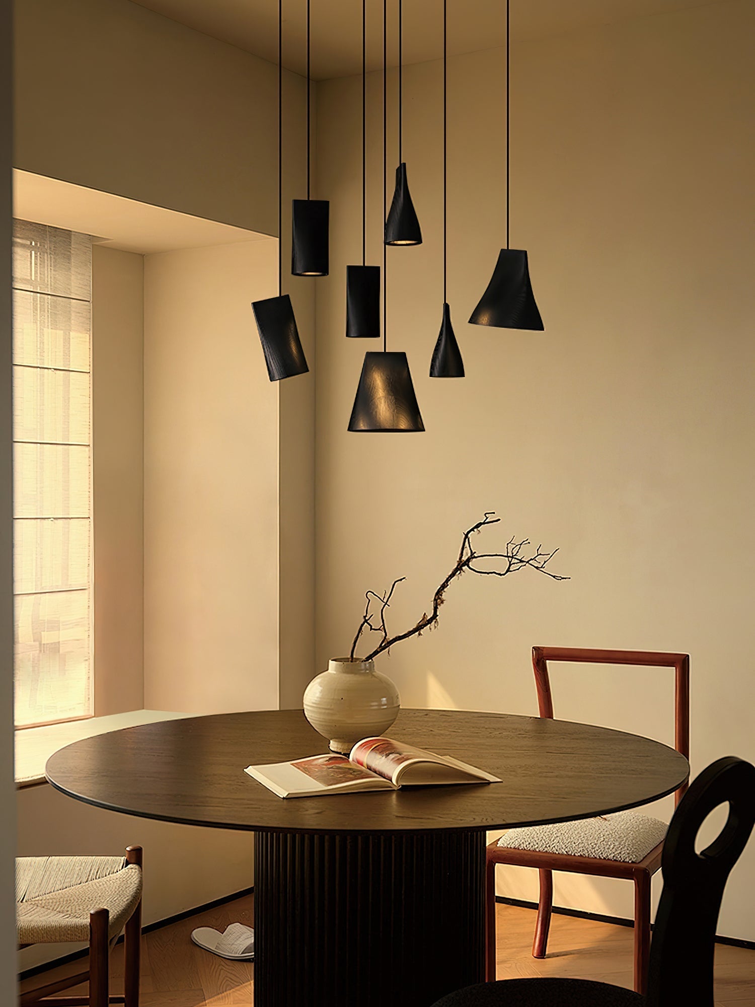 Ivarara Asymmetrical Wood Pendant Light