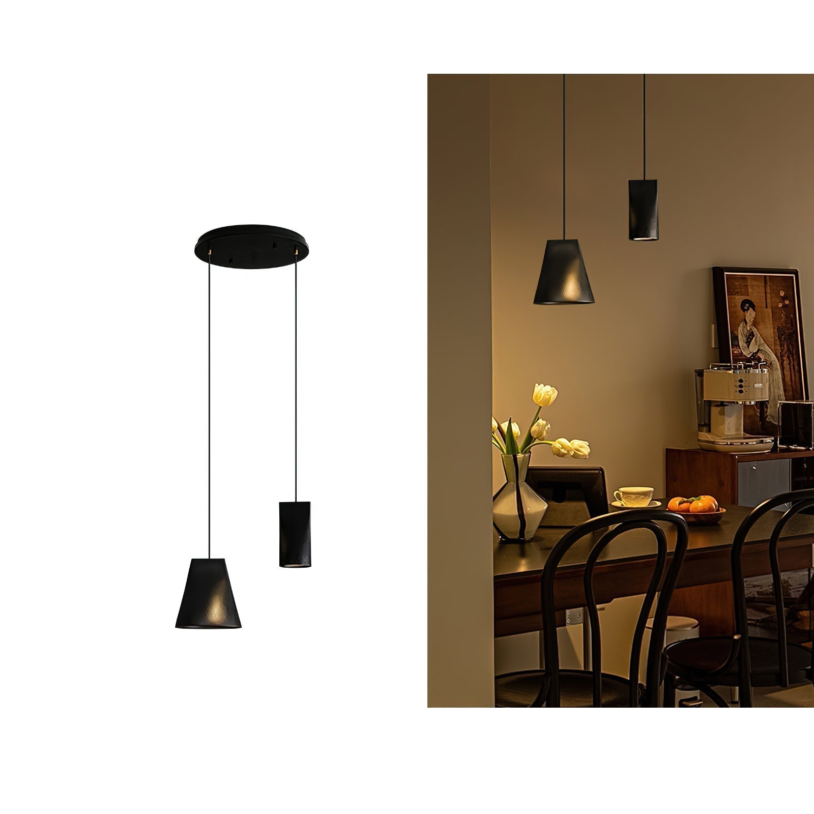 Ivarara Asymmetrical Wood Pendant Light