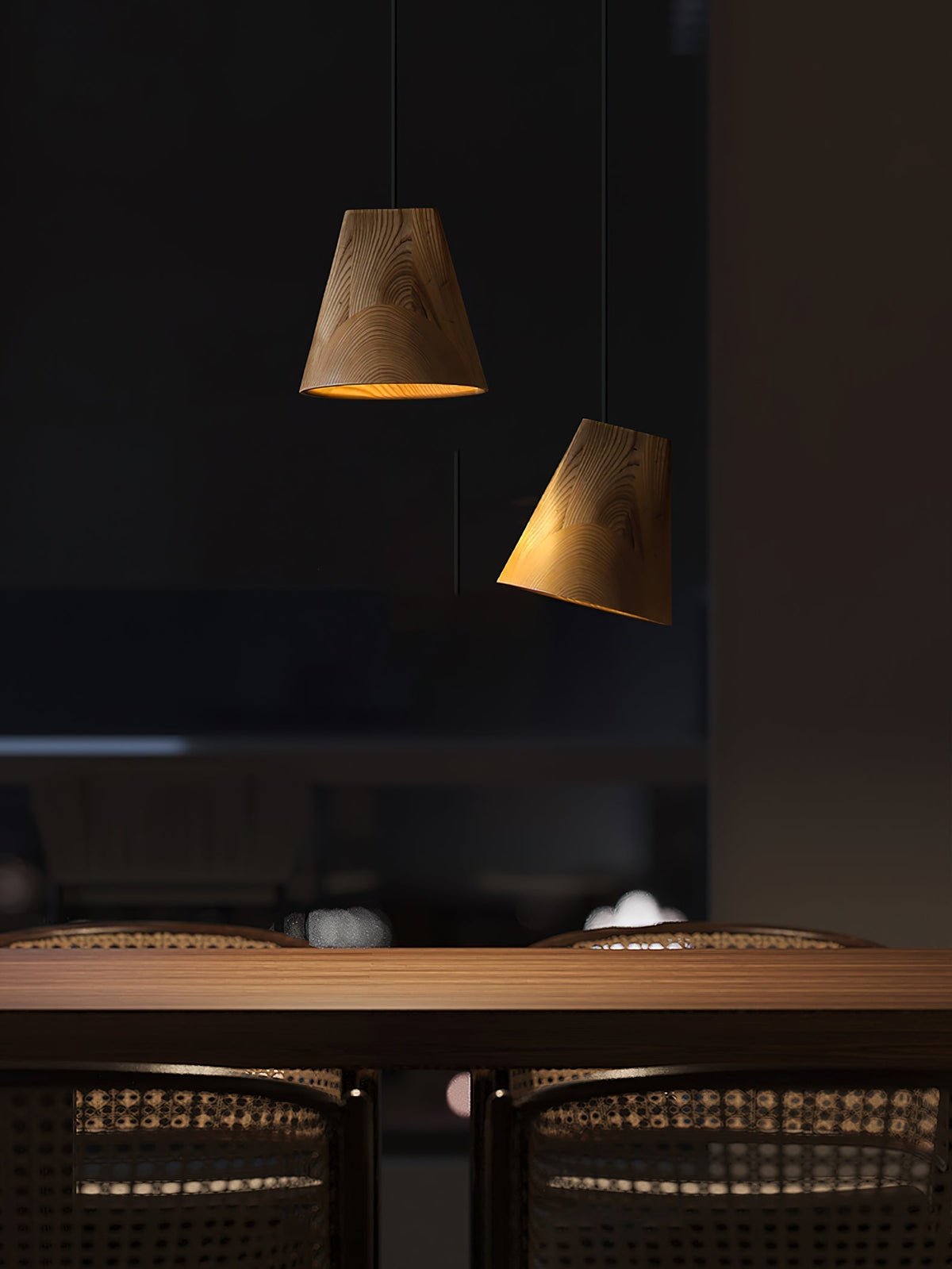Ivarara Asymmetrical Wood Pendant Light