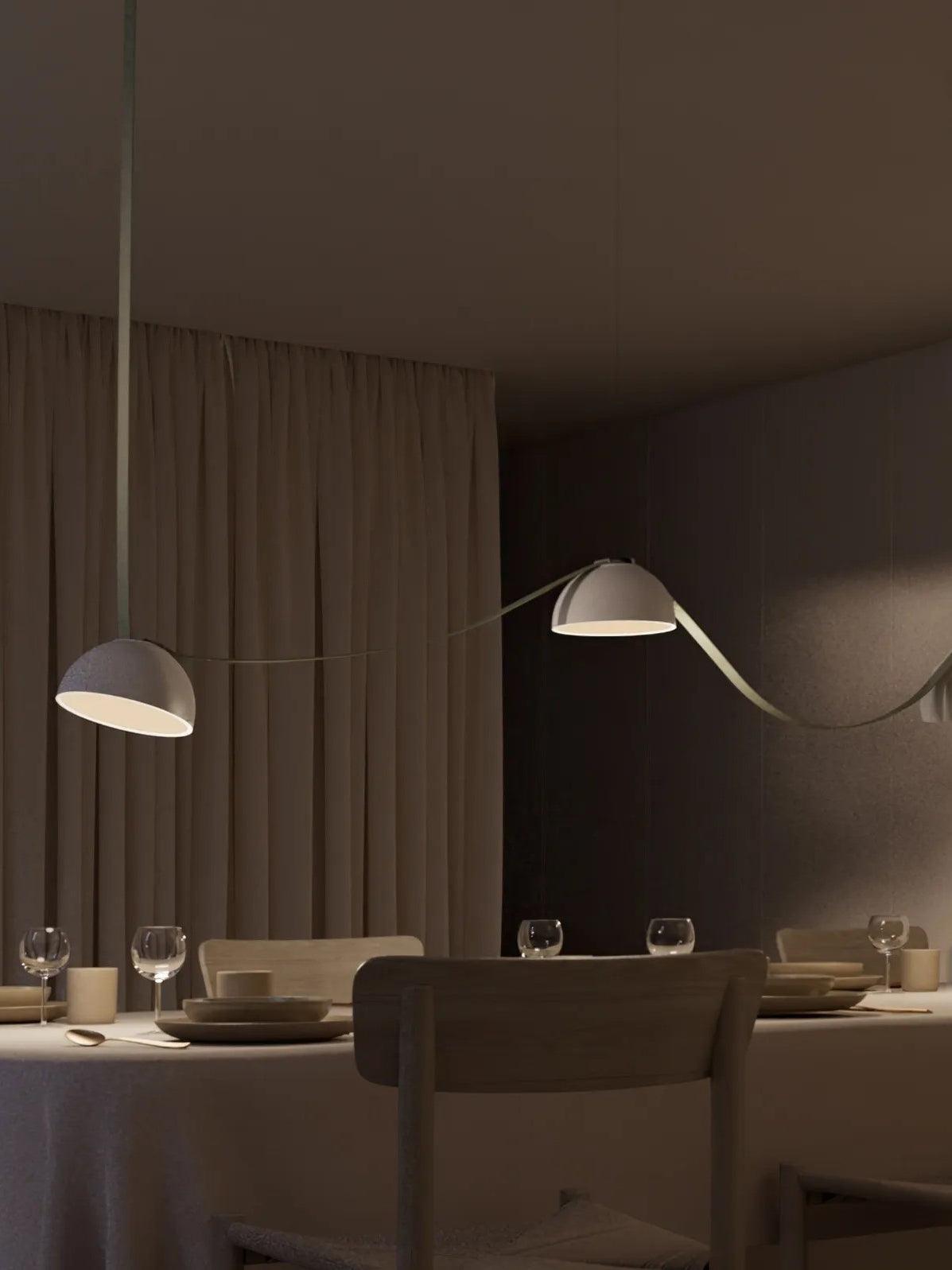 Elarok Modern Minimalist Combination Leather Pendant Light
